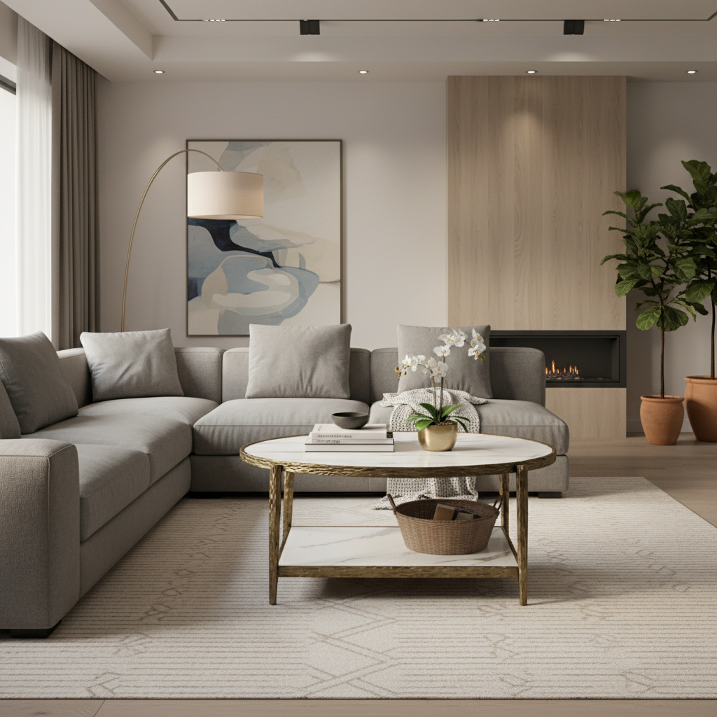 Kerna Coffee Table - Matte Gold