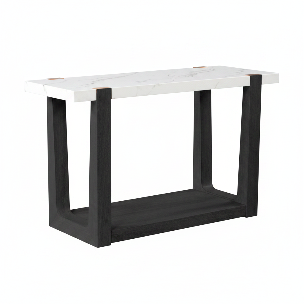 Sundbry White/Black Sofa Table