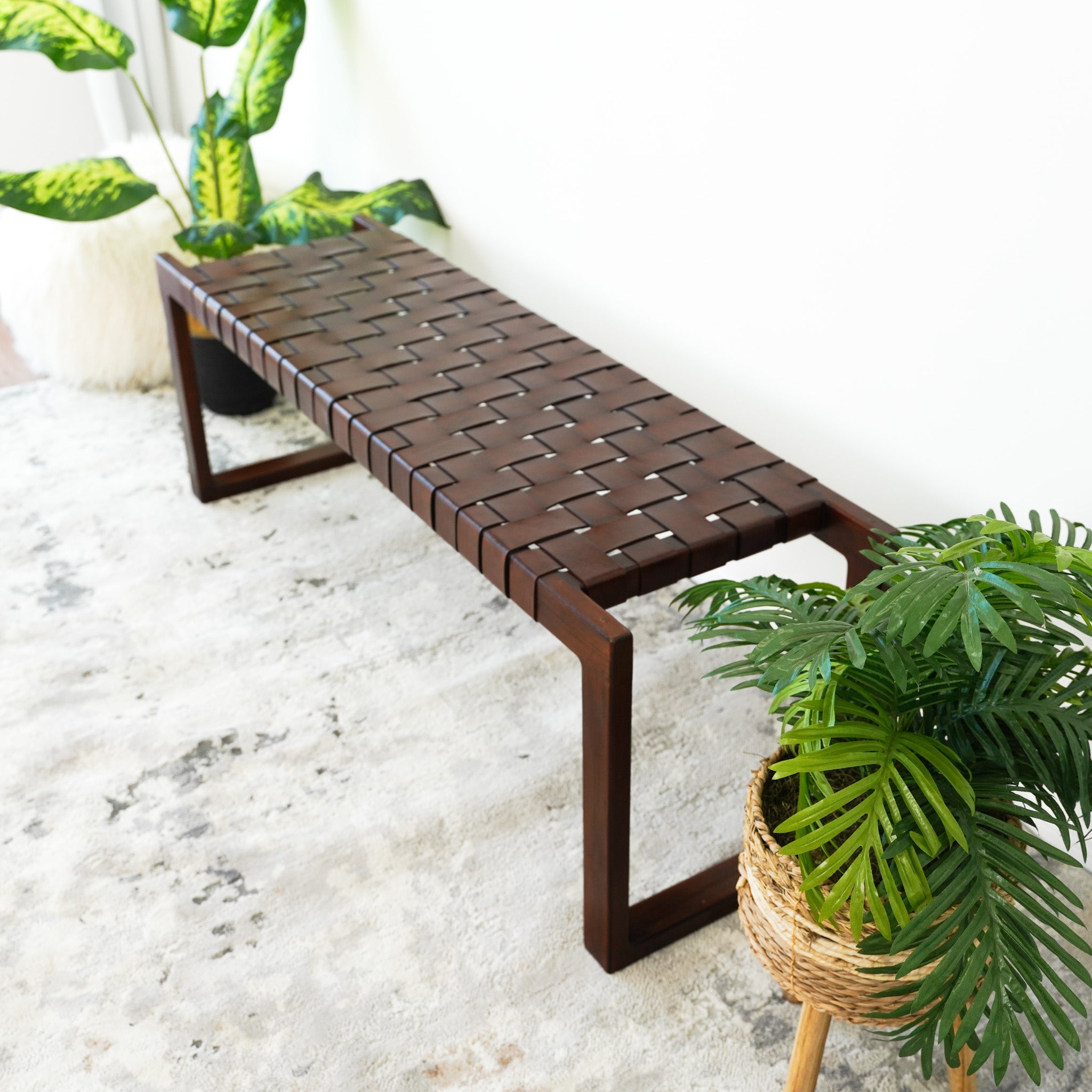 Elgin Leather Bench - MidinMod