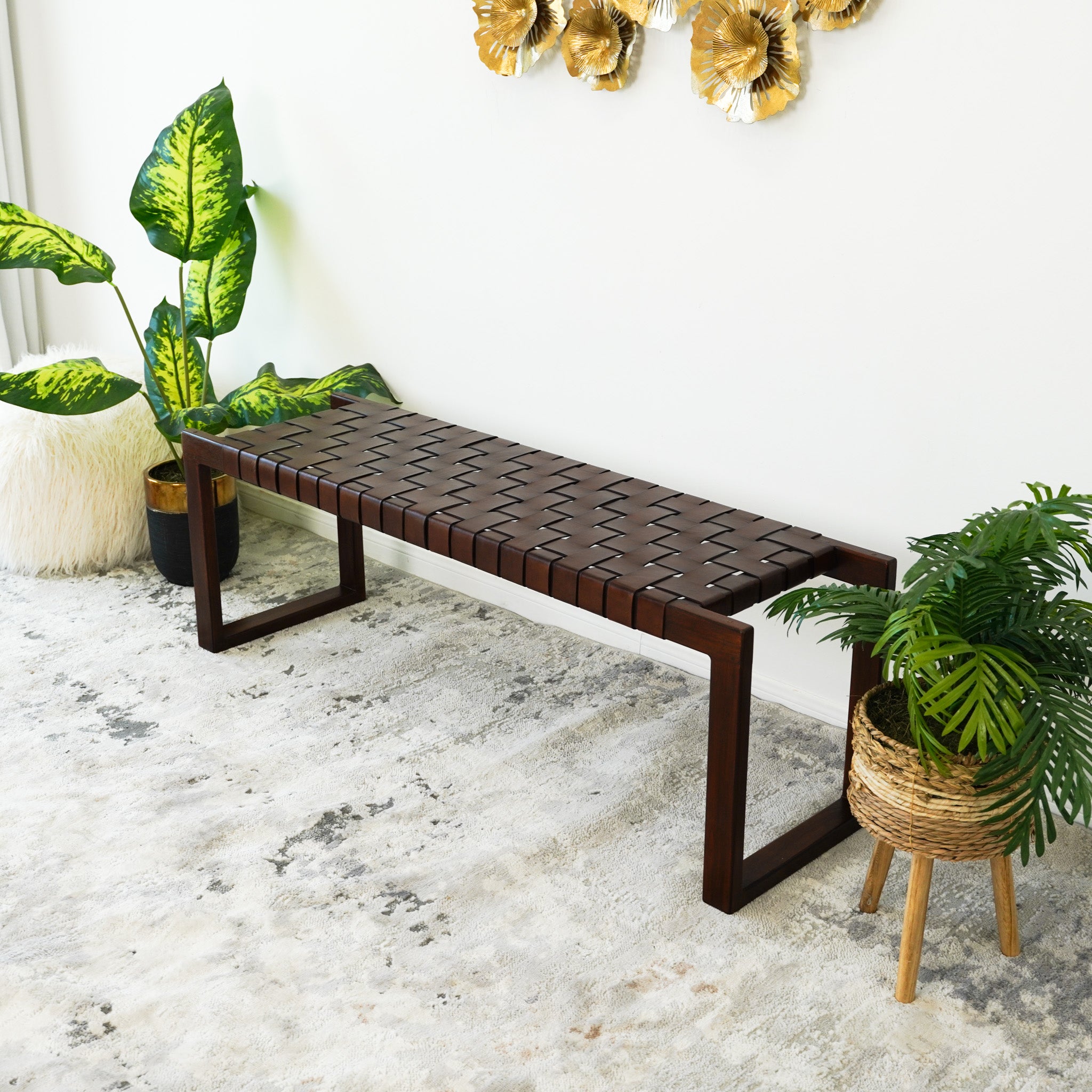 Elgin Leather Bench - MidinMod