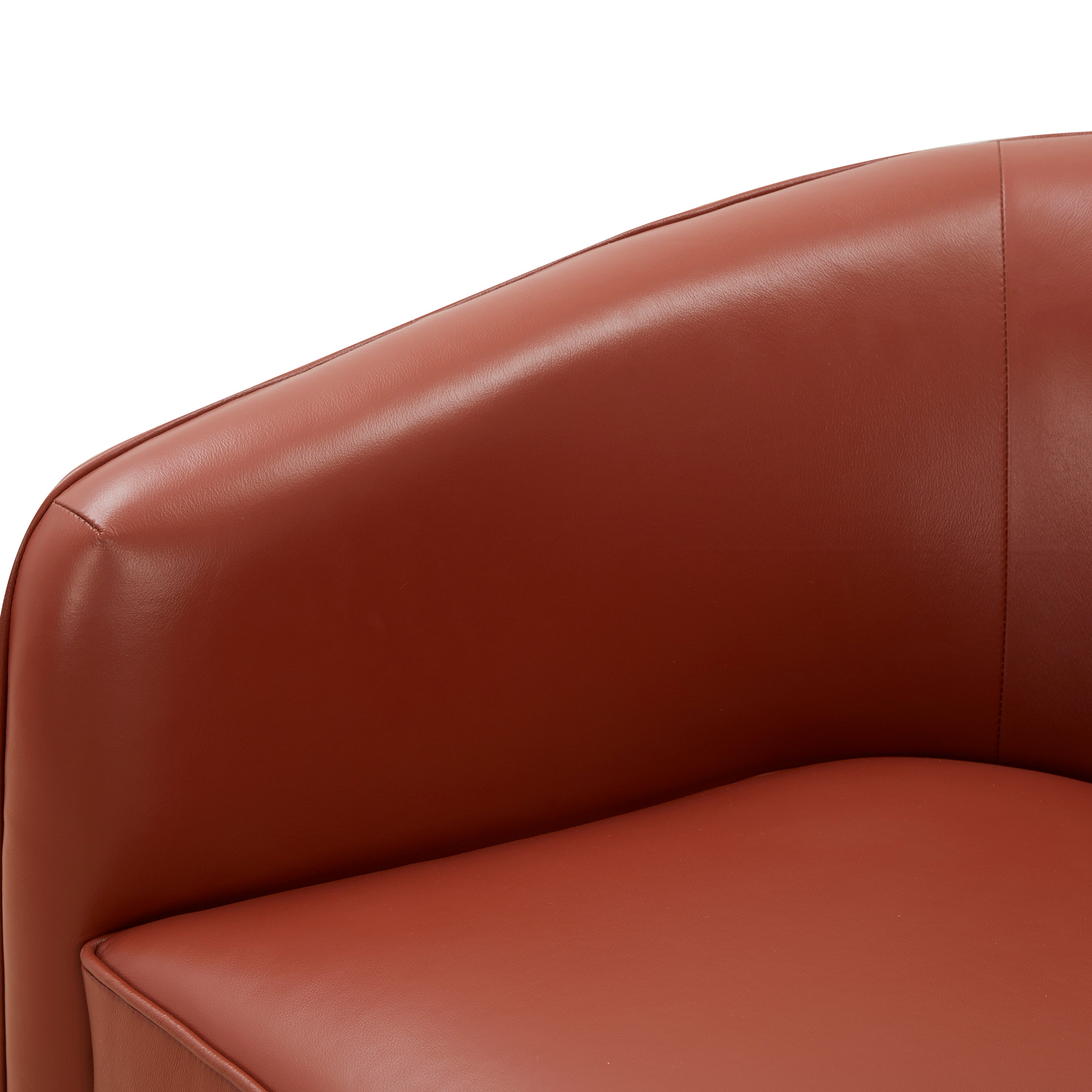 Ellington Caramel Top Grain Leather Swivel Accent Chair - MidinMod