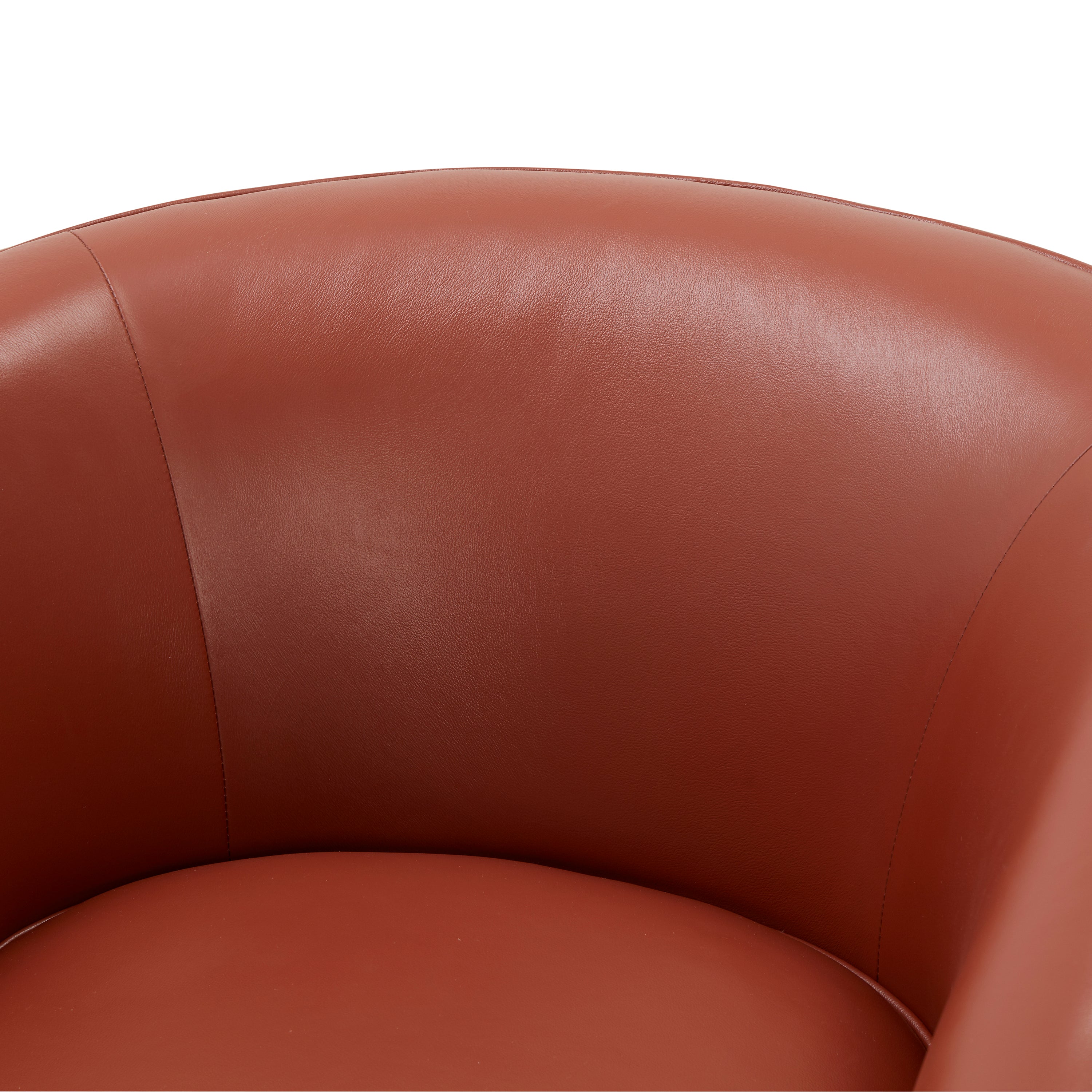 Ellington Caramel Top Grain Leather Swivel Accent Chair - MidinMod