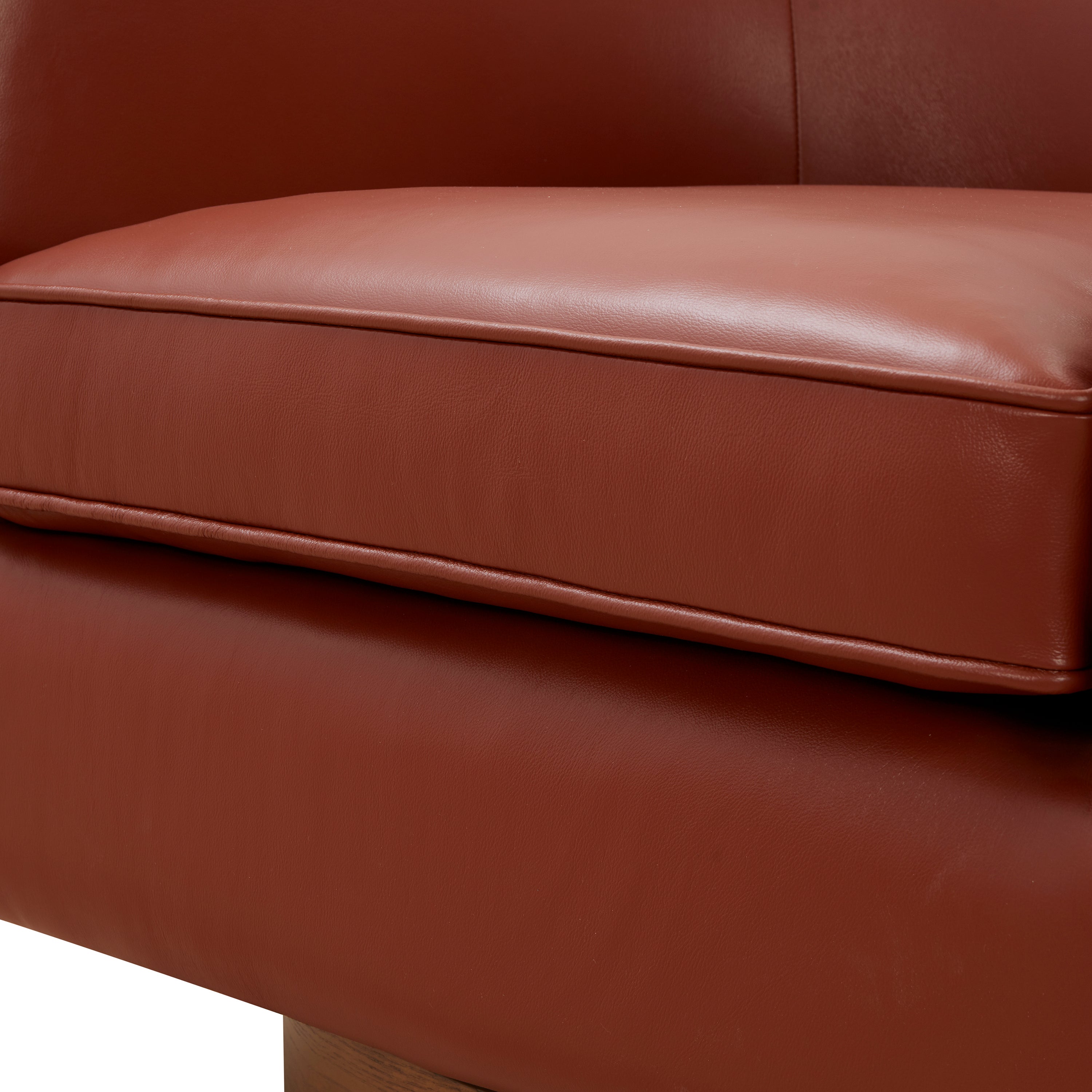 Ellington Caramel Top Grain Leather Swivel Accent Chair - MidinMod