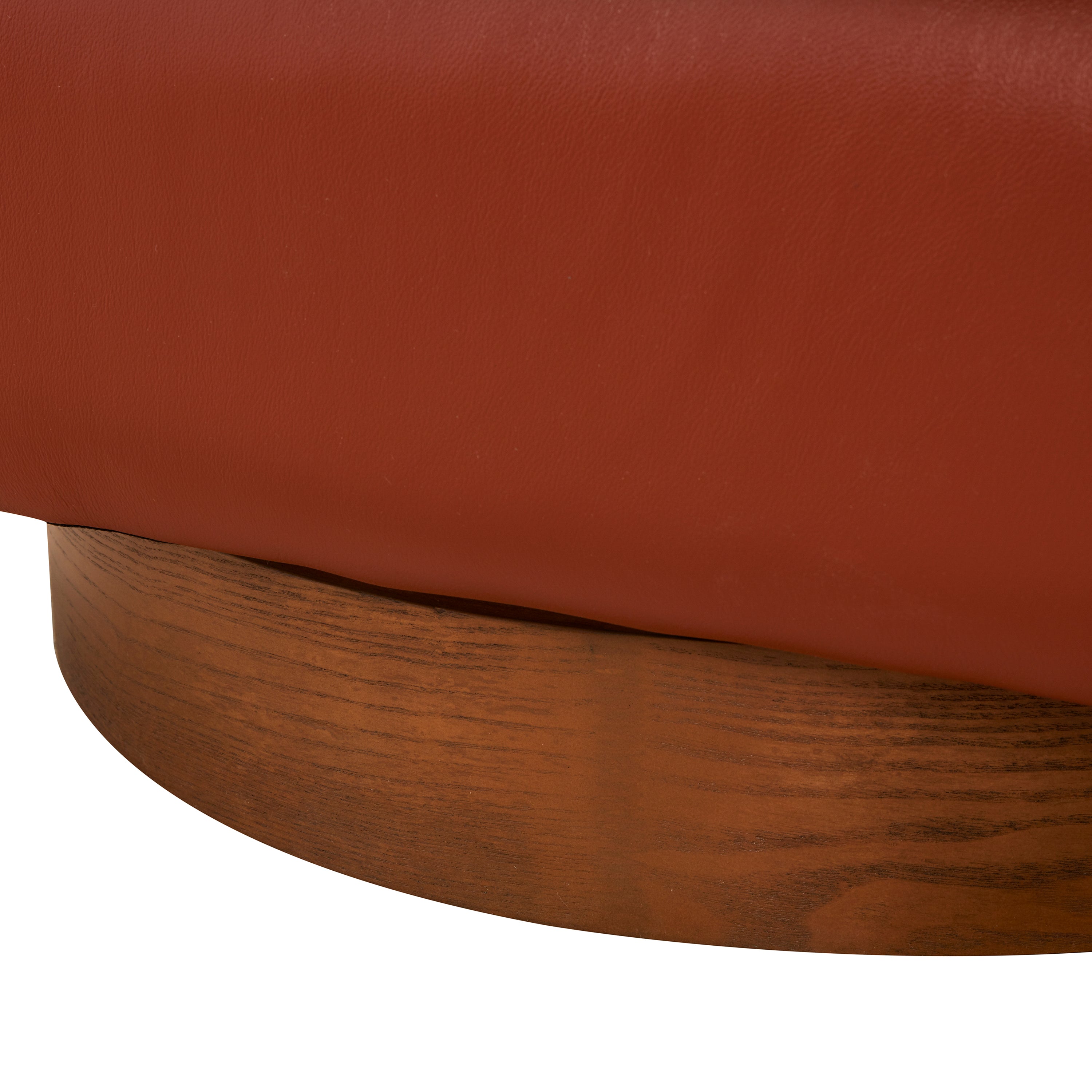 Ellington Caramel Top Grain Leather Swivel Accent Chair - MidinMod