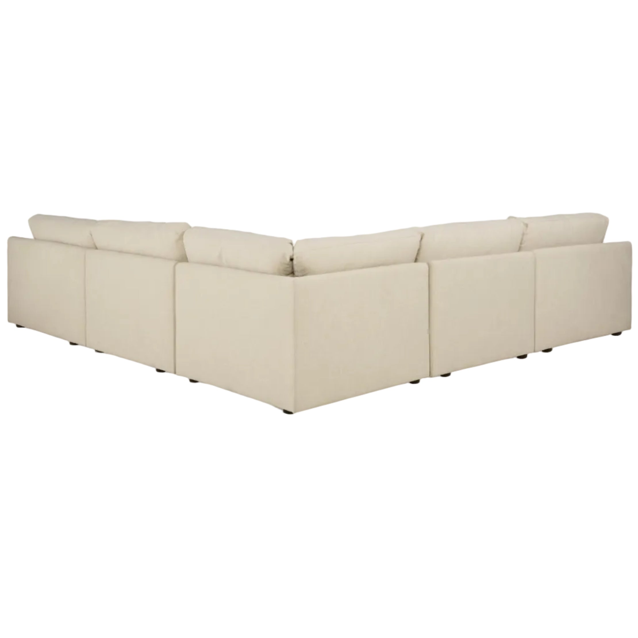 Elyza 5-Piece & Modular Sectional Sofa with Reversible Feather-Fill Cushions