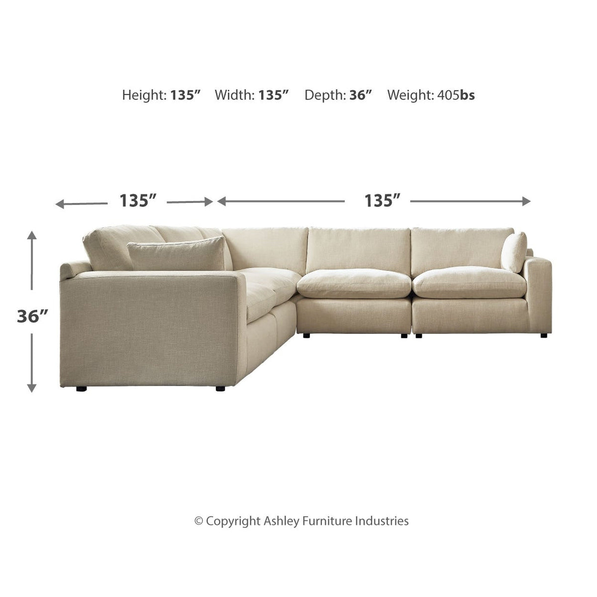 Elyza 5-Piece Sectional