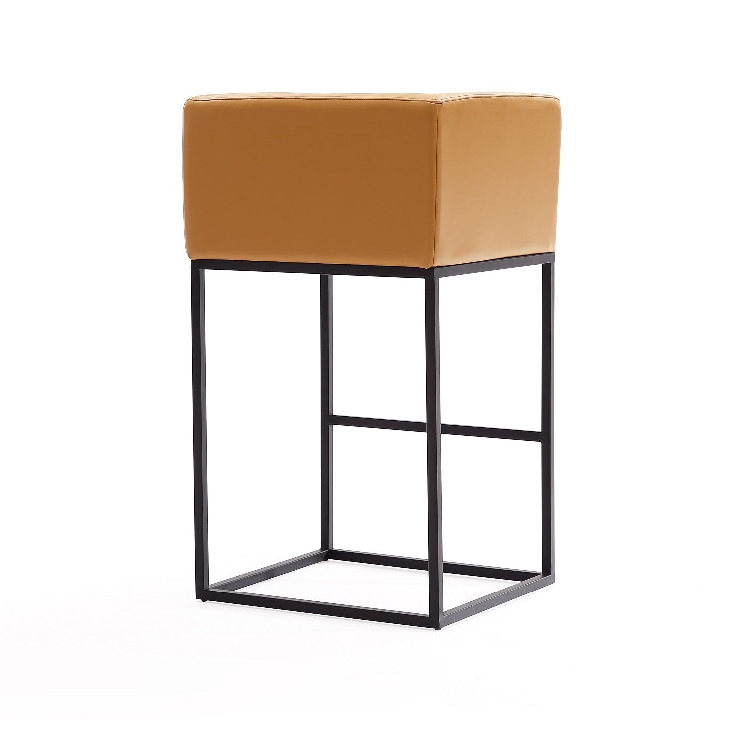 Embassy Upholstered Counter Stool with Backrest - Camel | MidinMod