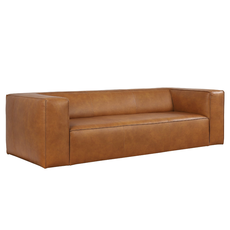 Emerson Leather Sofa (Tan)