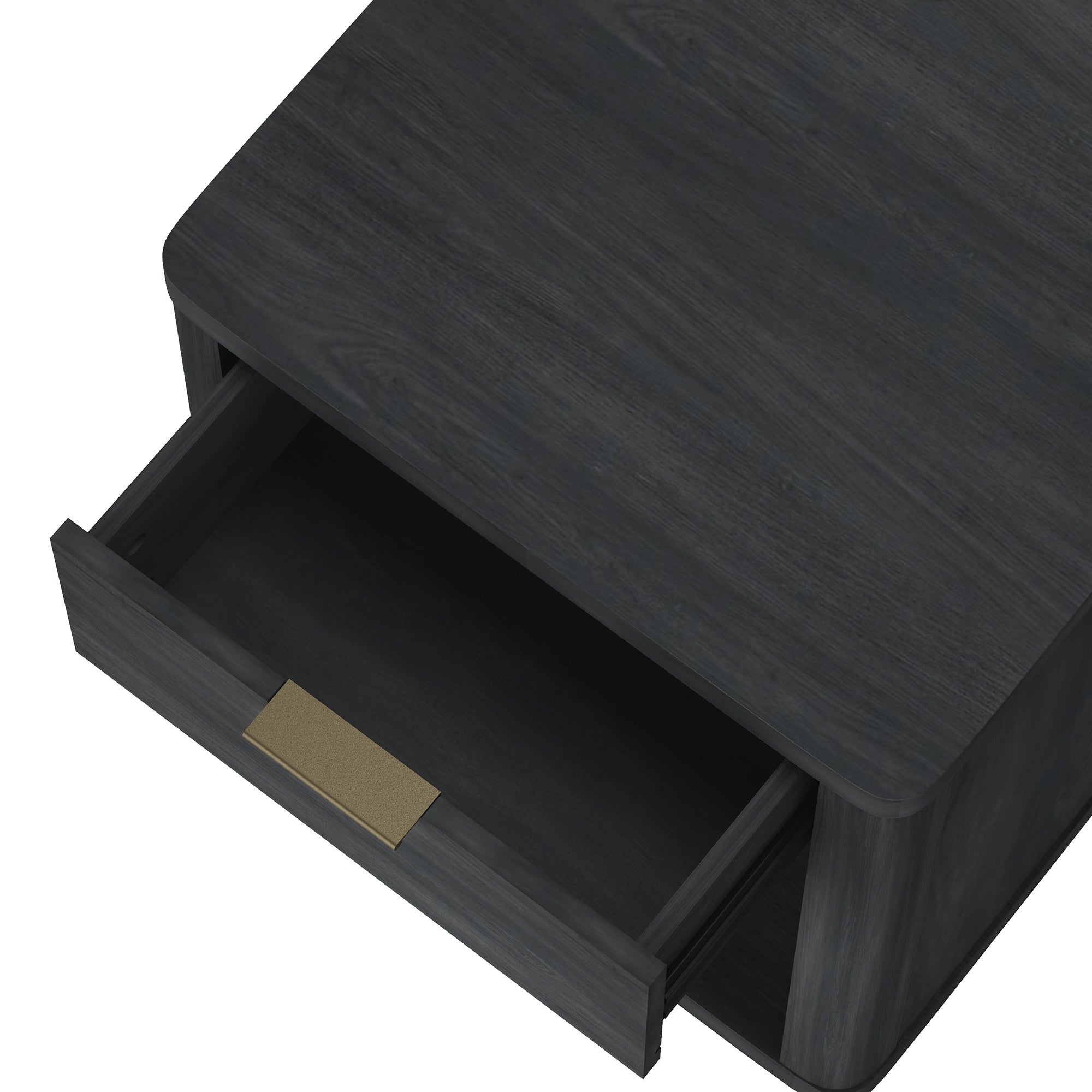 Evelyn Charcoal Gray Nightstand | Modern Bedside Storage Table | MidinMod