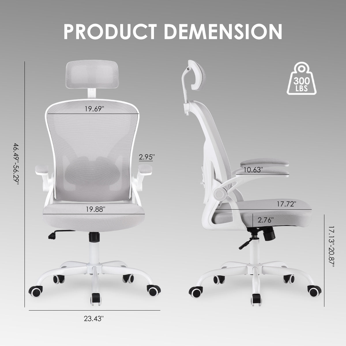 Farini Ergonomic Mesh Office Chair with Adjustable Headrest and Lumbar Support - MidinMod