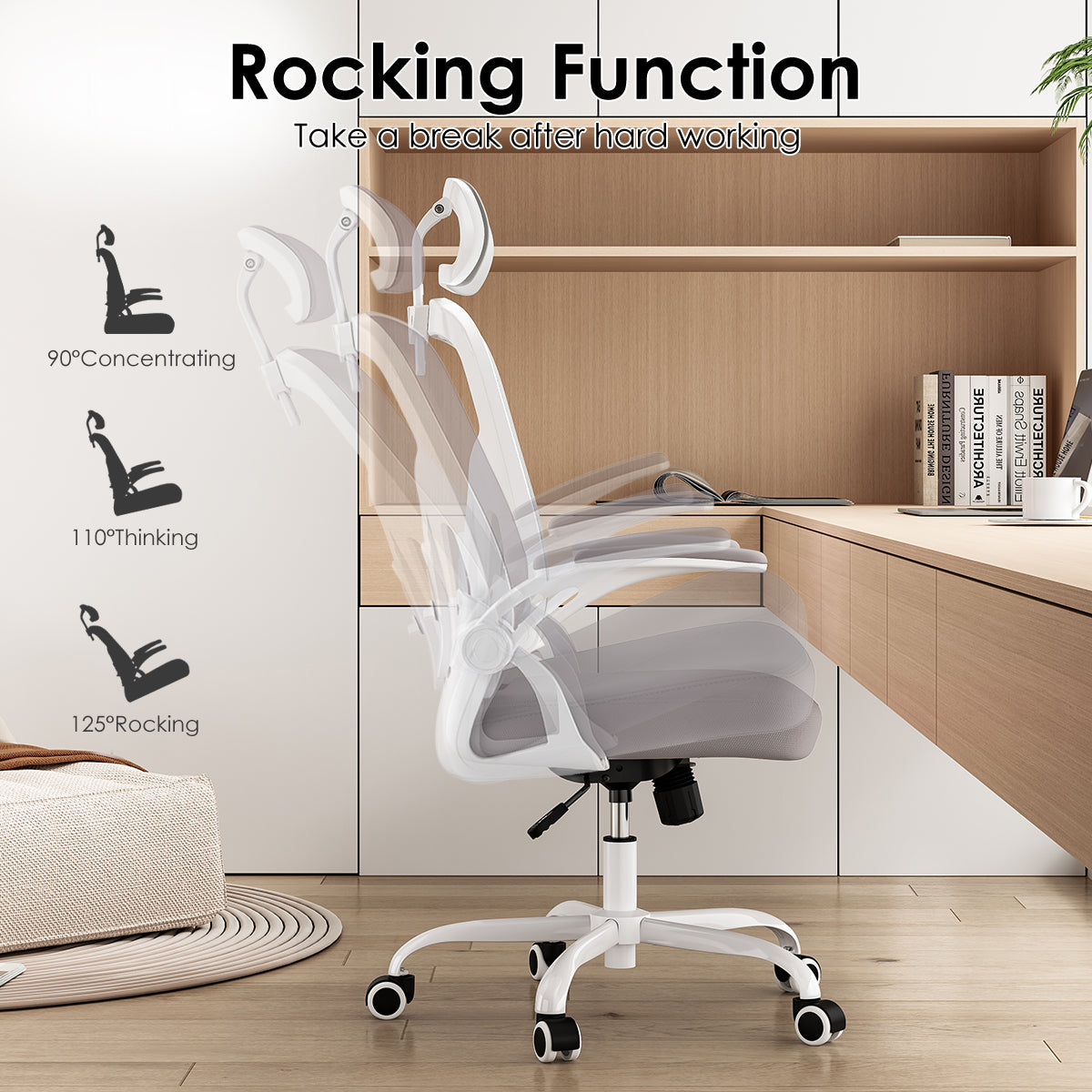 Farini Ergonomic Mesh Office Chair with Adjustable Headrest and Lumbar Support - MidinMod