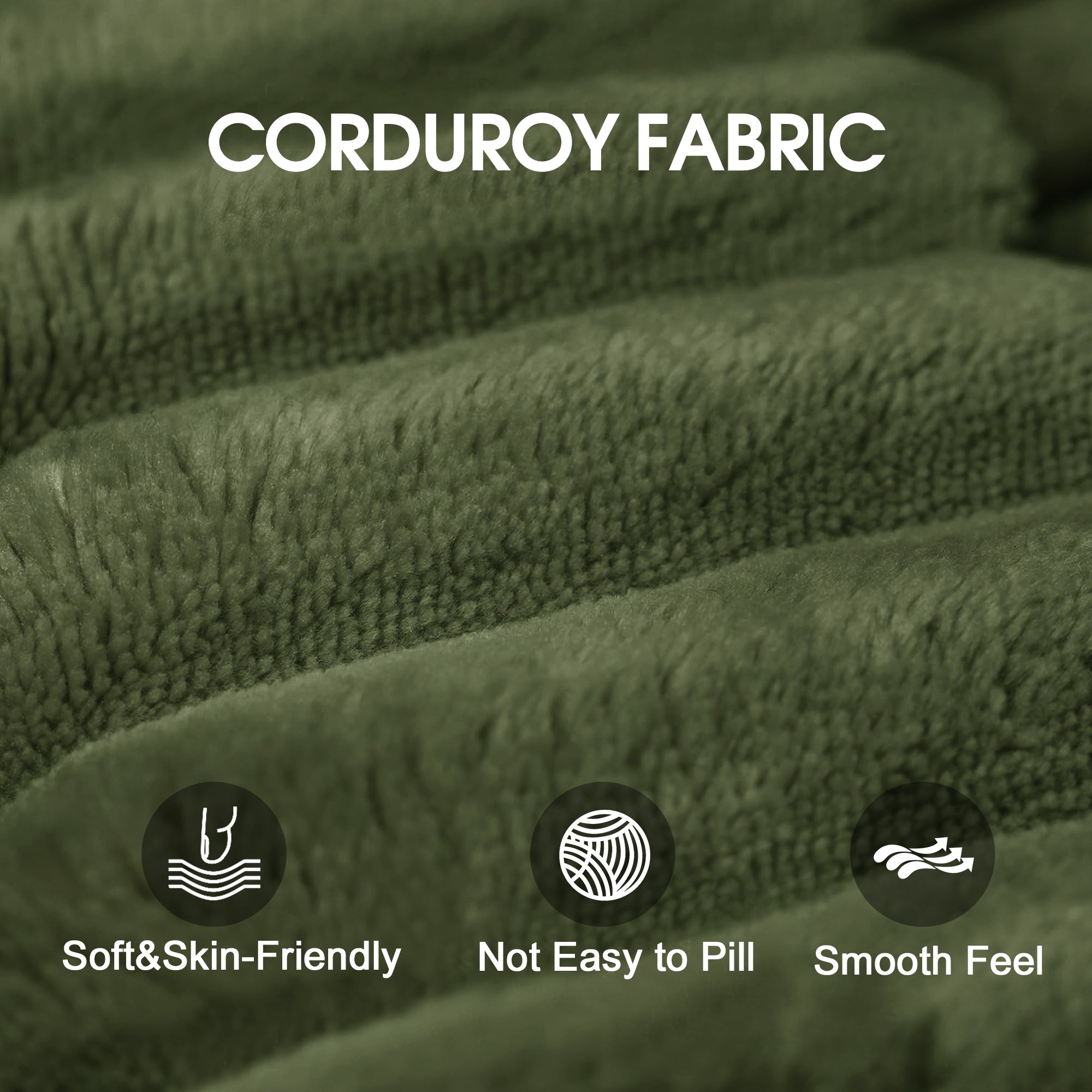 Furinho Modern Green Fabric 3-Seater Modular Sofa with Feather-Filled Cushions - MidinMod