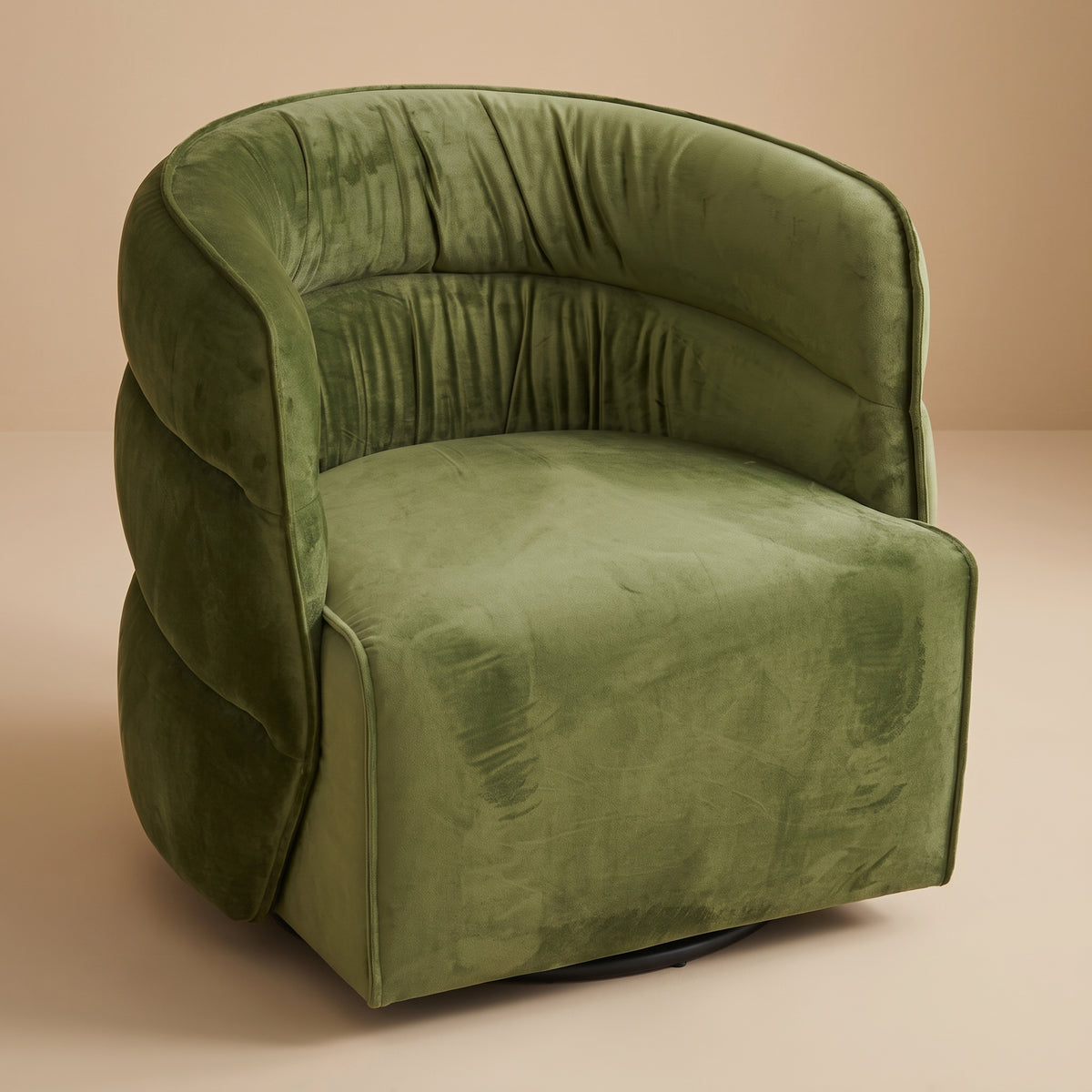Shamrock Swivel Chair - Green Velvet