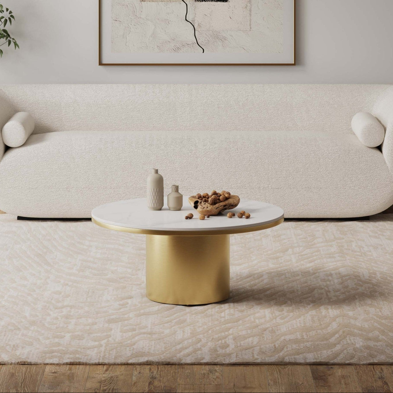 Glenn Modern Gold Coffe Table | Sleek Contemporary Center Table | MidinMod