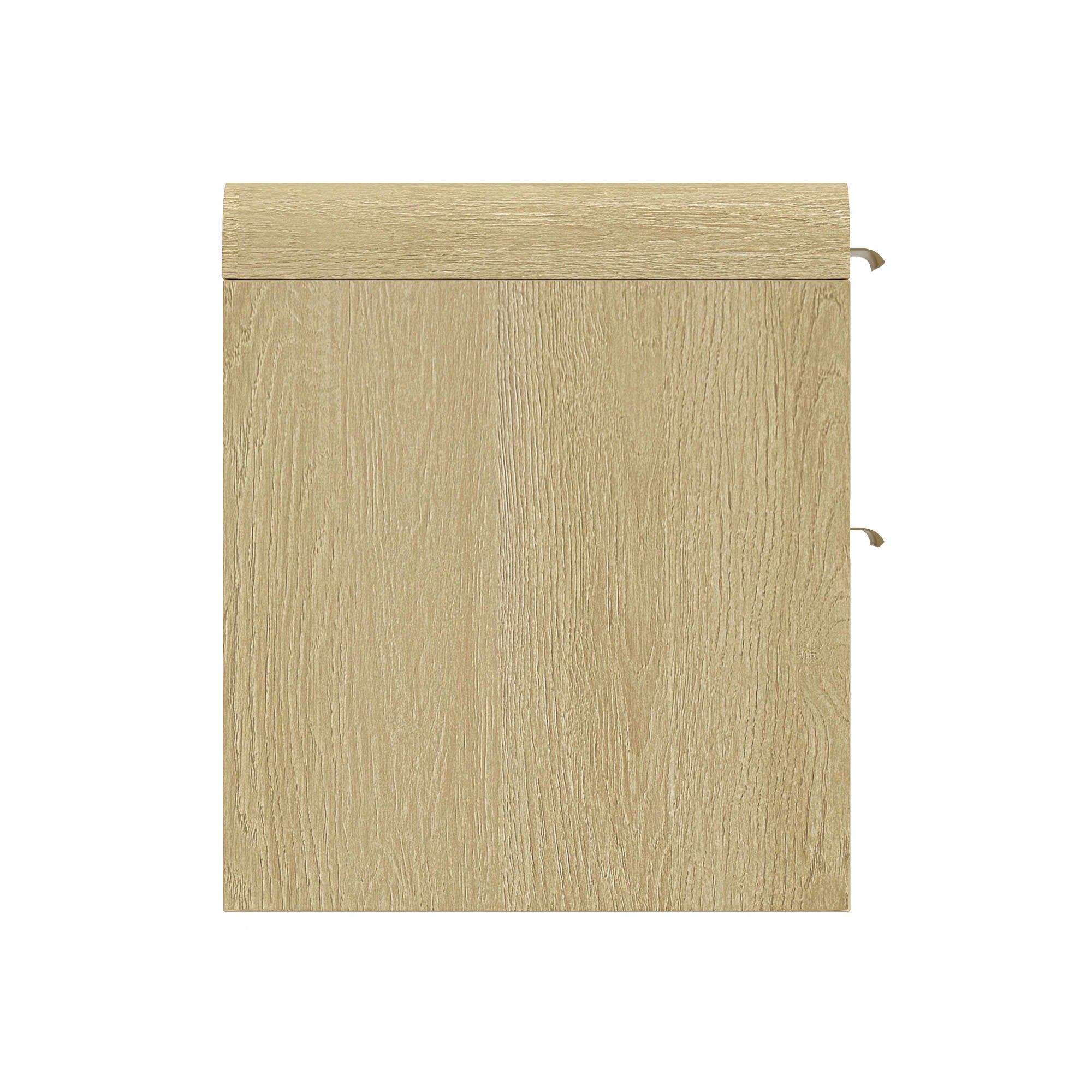 Grace Natural Oak & Gold Nightstand | Modern Solid Wood Bedside Storage | MidinMod