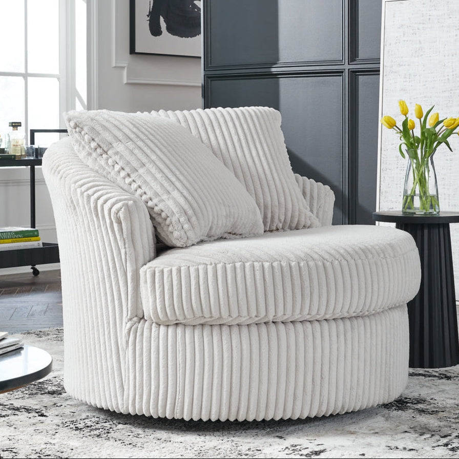 Gramwell Swivel Accent Chair - Onyx