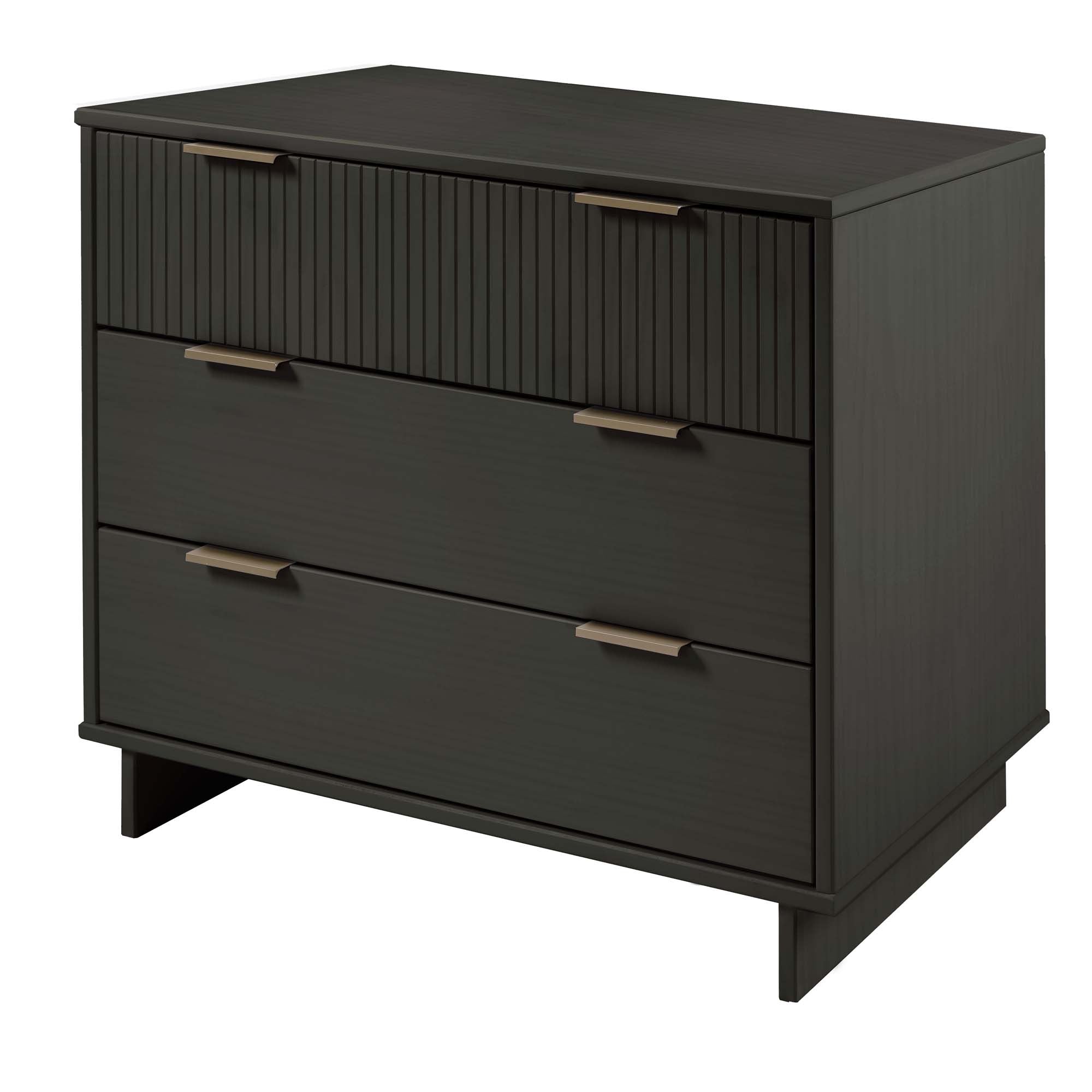 Granville 37.8" Standard Dresser in Charcoal Gray | Modern Solid Wood Storage | MidinMod