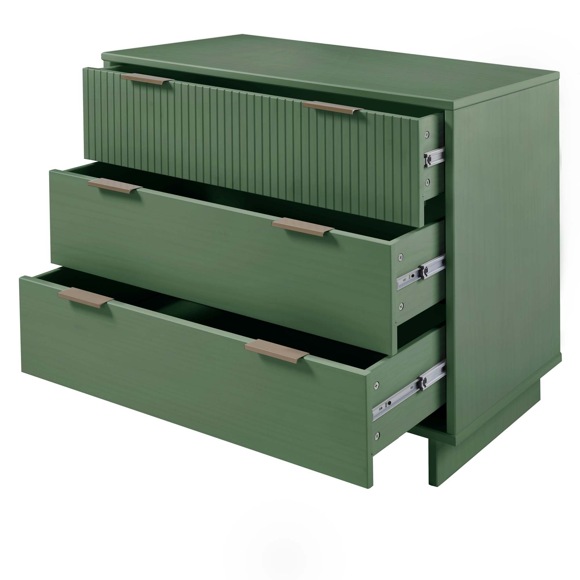 Granville 38.18" Standard Dresser in Sage Green | Modern Solid Wood Chest of Drawers | MidinMod