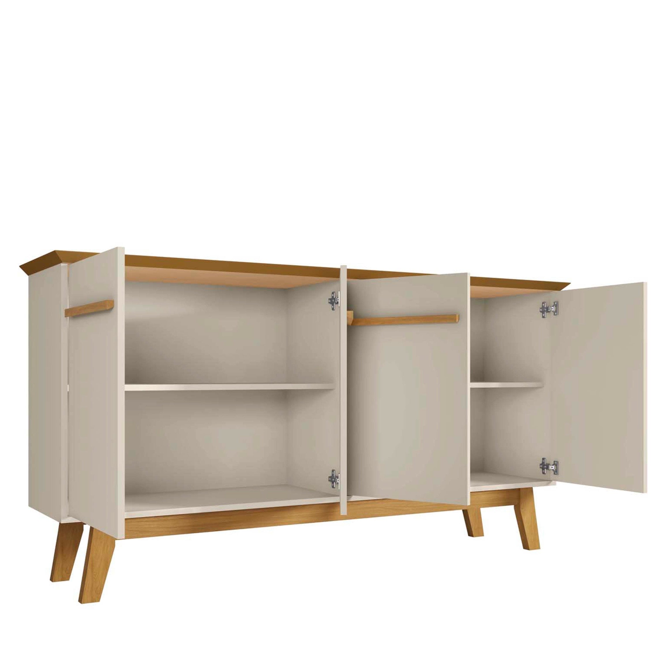 Granville 55.07" Modern Off White Solid Wood Sideboard | MidinMod