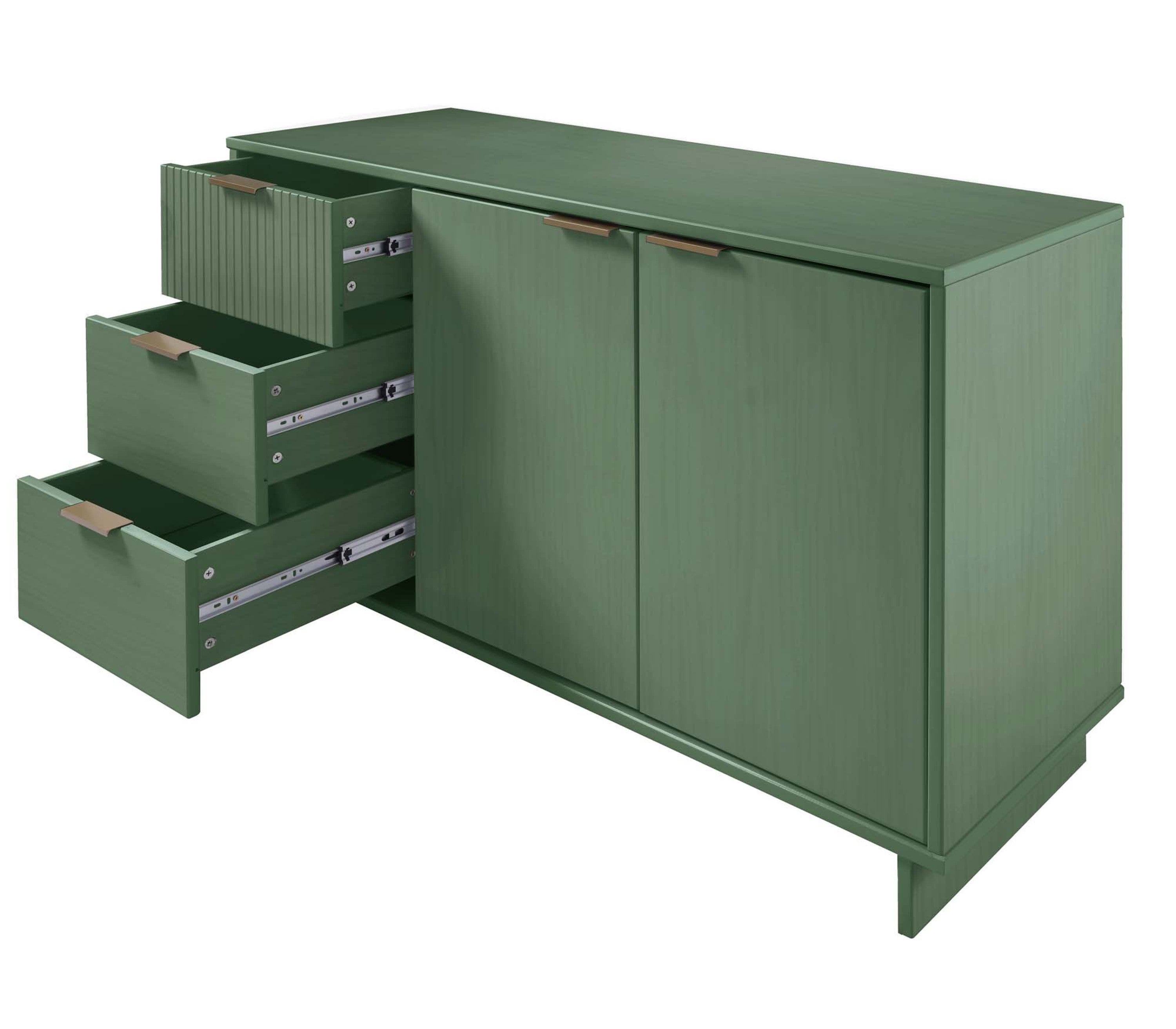 Granville 55" Sage Green Sideboard | Modern Solid Wood Buffet & Storage Cabinet | MidinMod