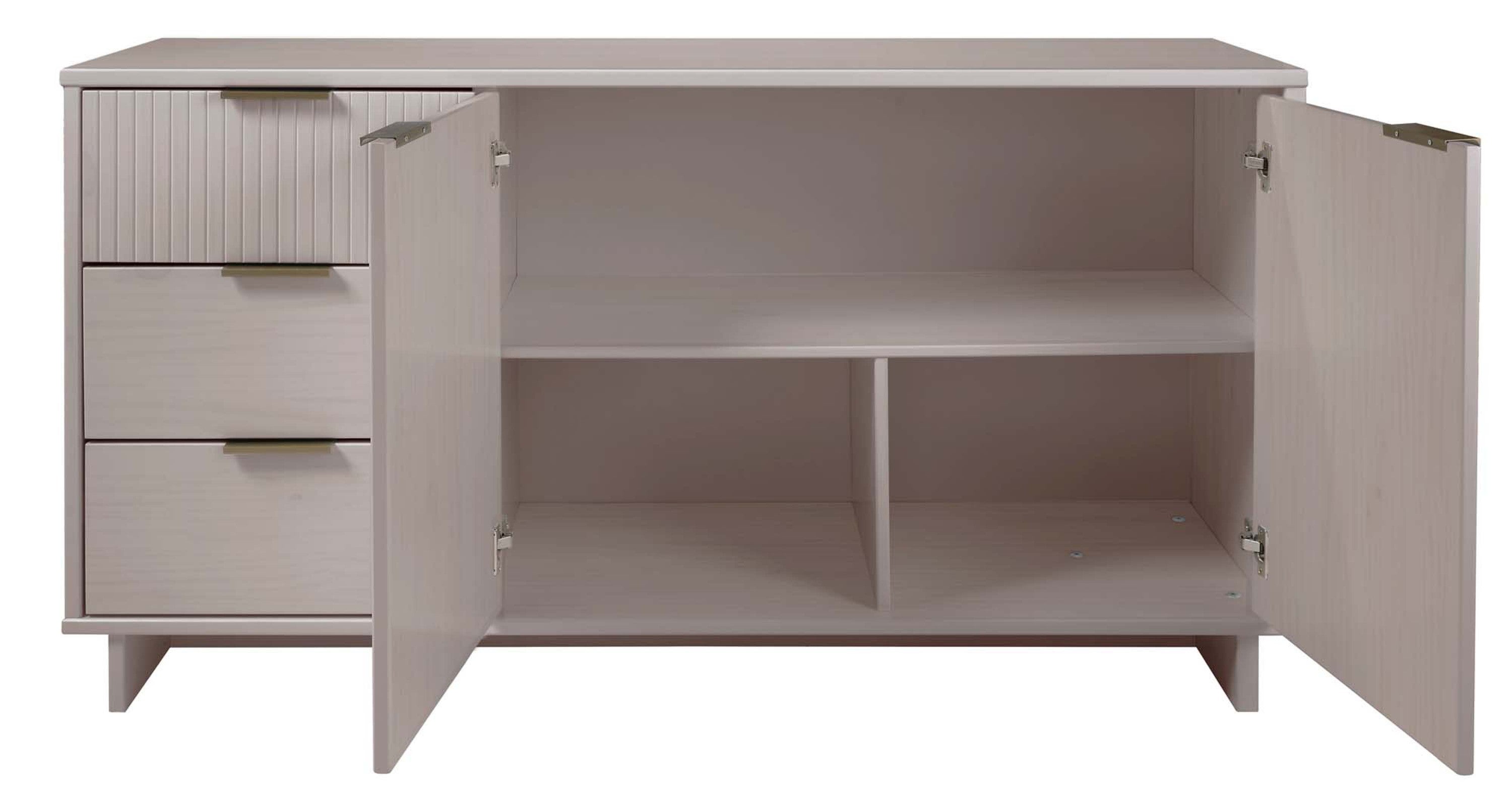 Granville 55" Light Grey Sideboard | Modern Solid Wood Buffet & Storage Cabinet | MidinMod