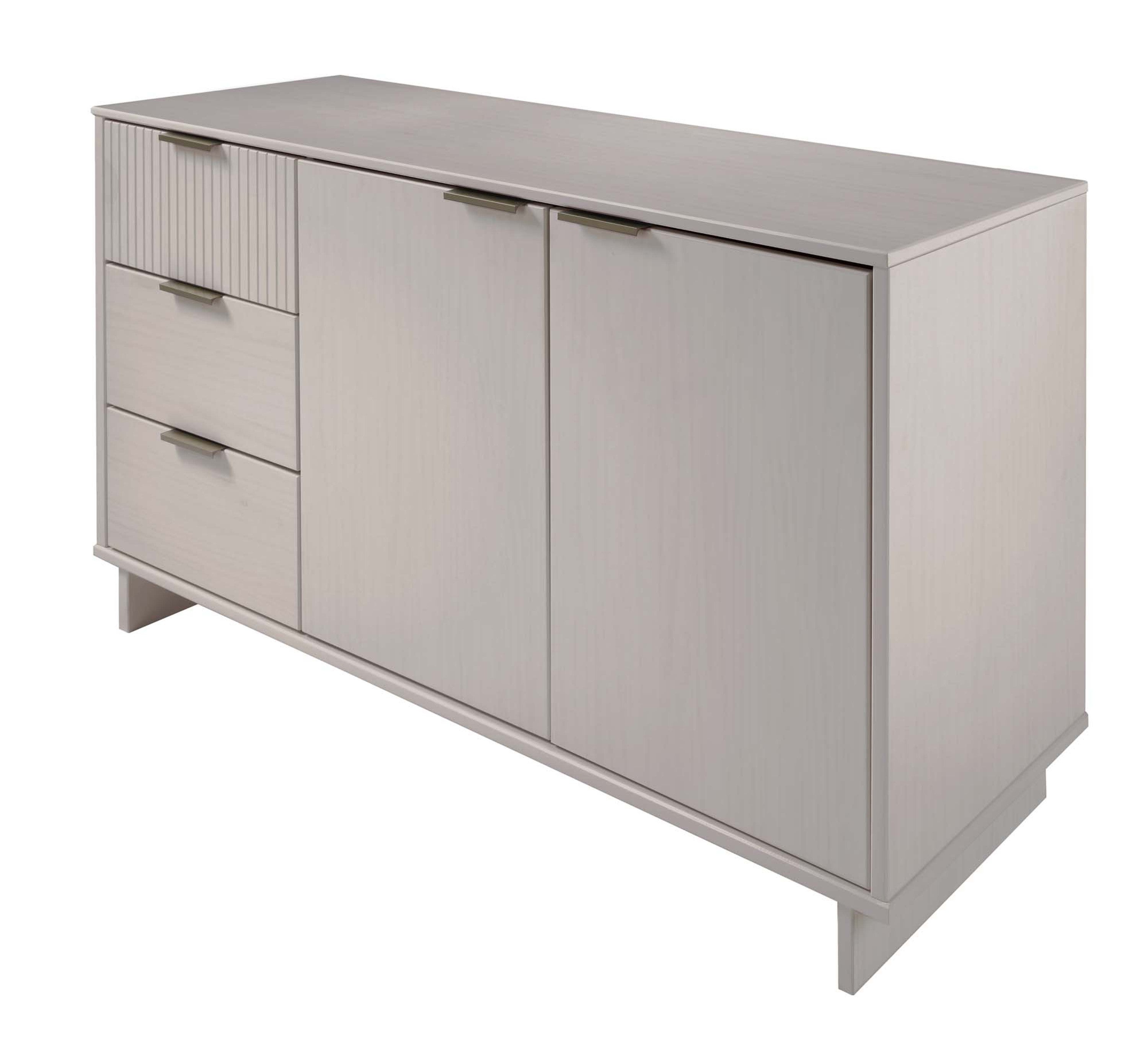 Granville 55" Light Grey Sideboard | Modern Solid Wood Buffet & Storage Cabinet | MidinMod