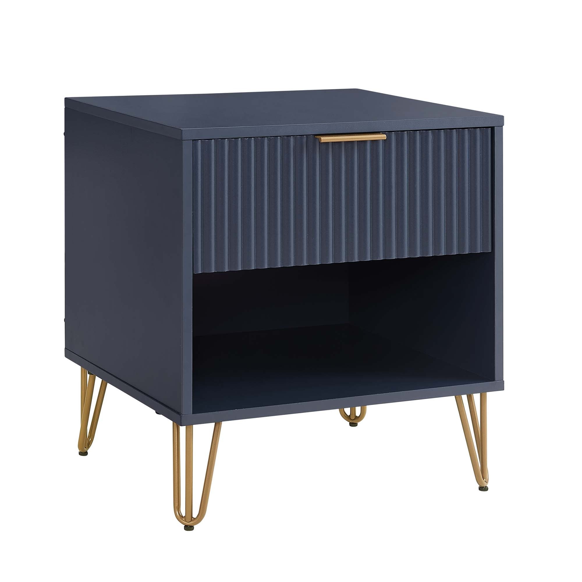 Granville 1.0 Midnight Blue Nightstand | Sleek Modern Bedside Storage | MidinMod