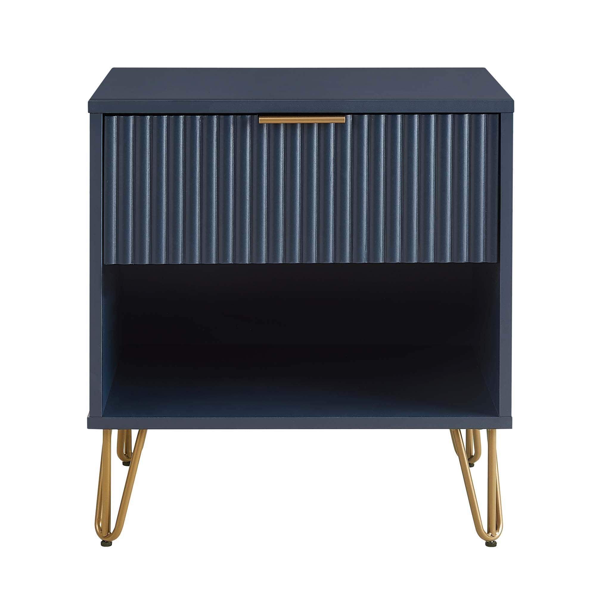 Granville 1.0 Midnight Blue Nightstand | Sleek Modern Bedside Storage | MidinMod