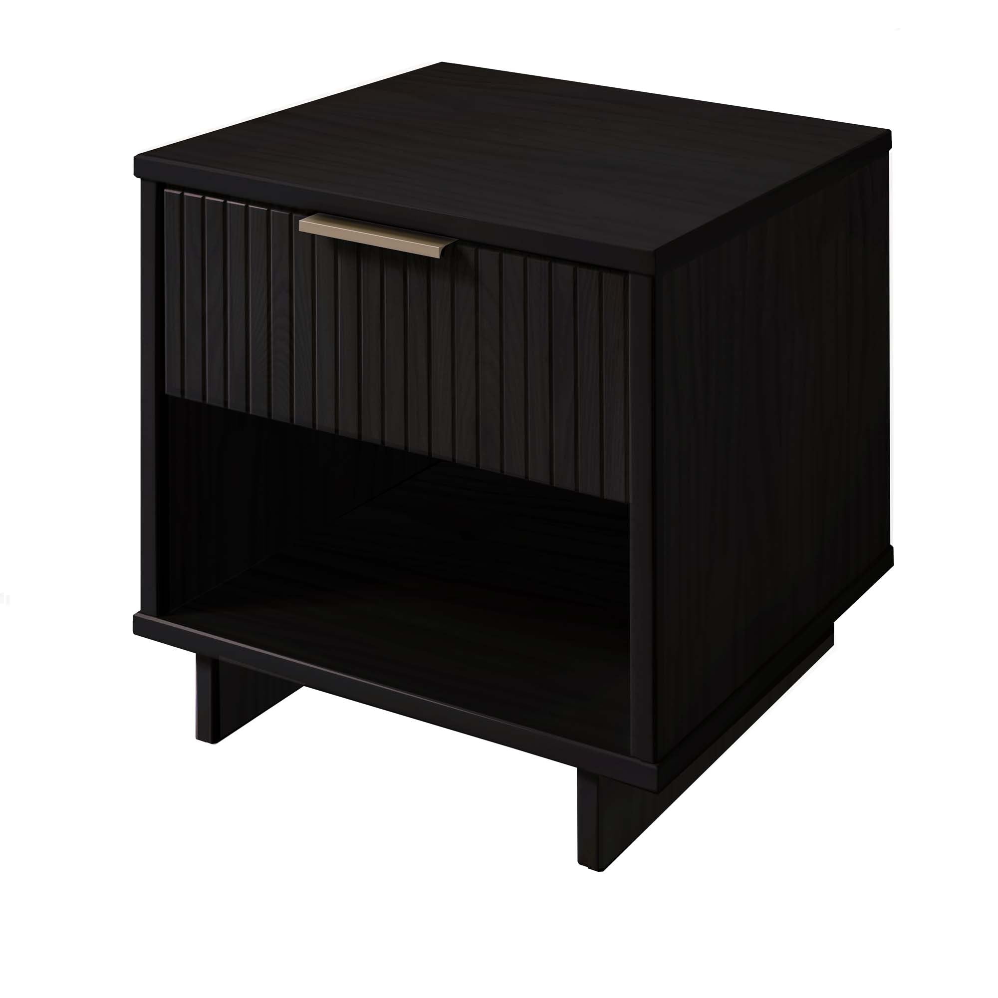 Granville 1.0 Black Nightstand | Modern Solid Wood Bedside Table | MidinMod