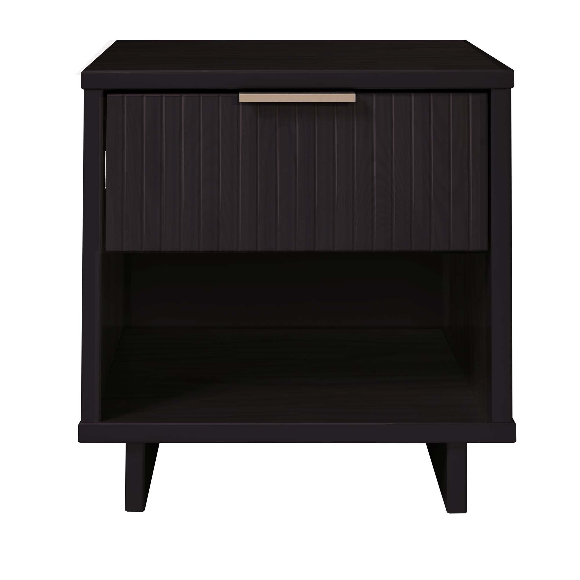 Granville 1.0 Black Nightstand | Modern Solid Wood Bedside Table | MidinMod