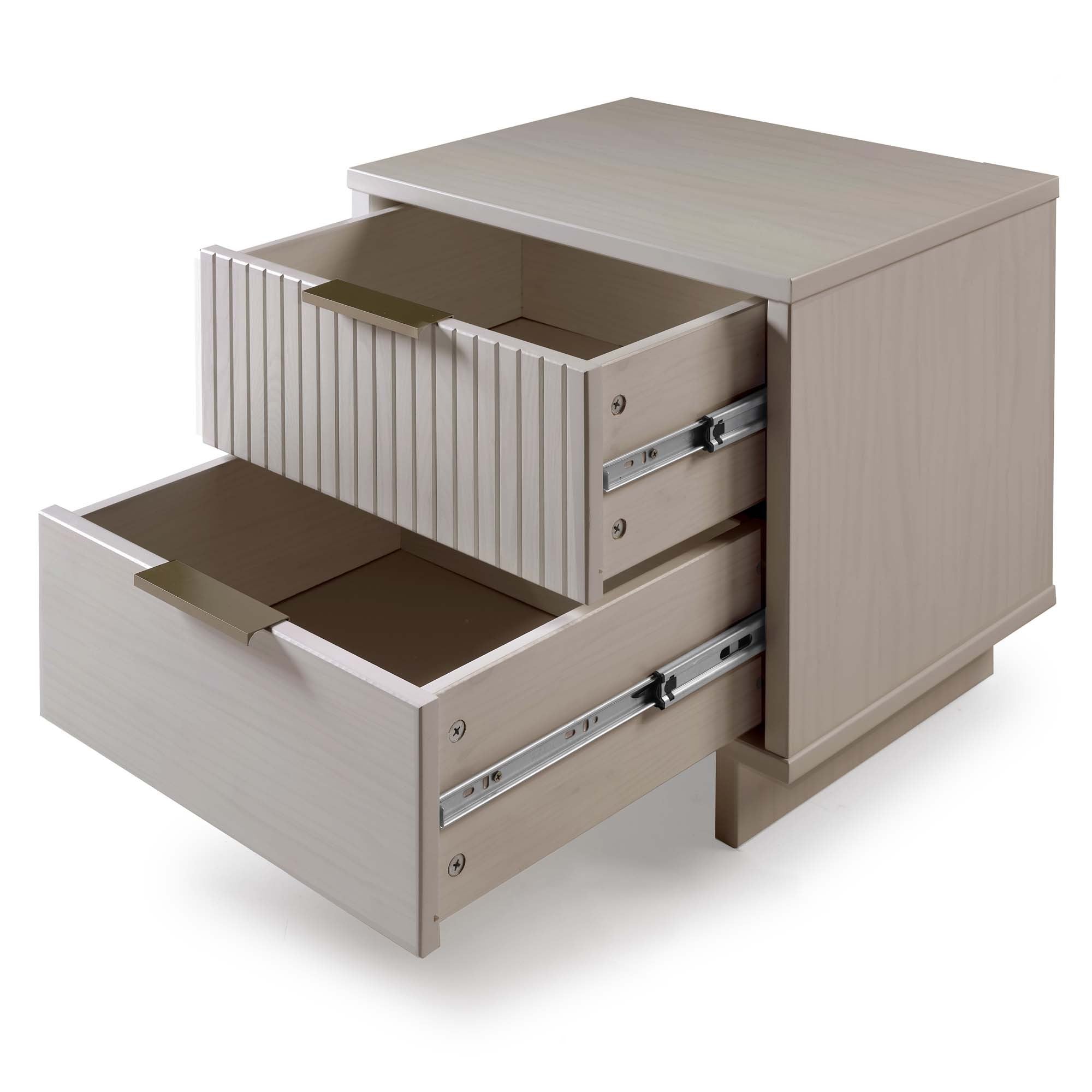 Granville 2.0 Light Gray Nightstand | Modern Solid Wood Bedside Table | MidinMod
