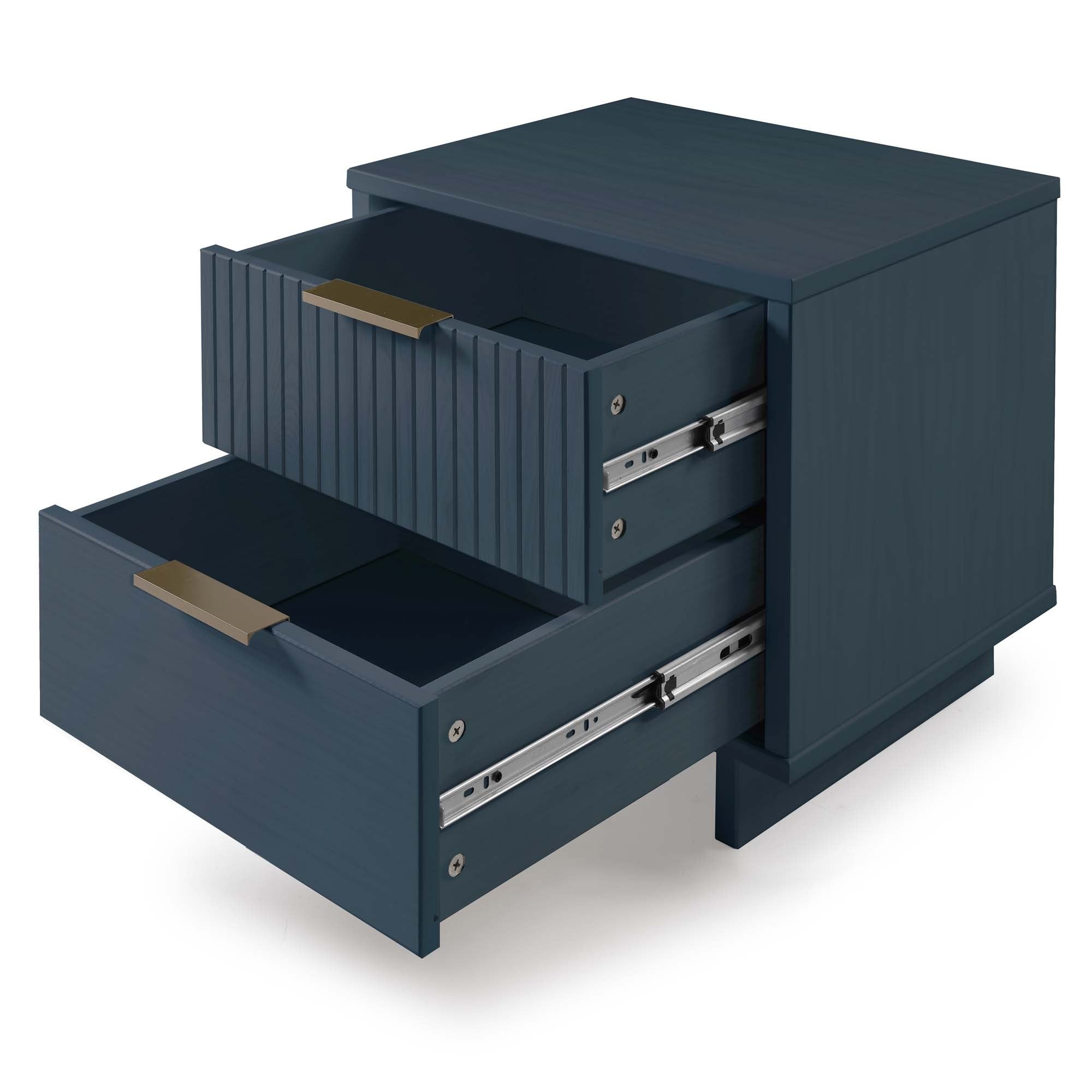 Granville 2.0 Midnight Blue Nightstand | Modern Solid Wood Bedside Table | MidinMod
