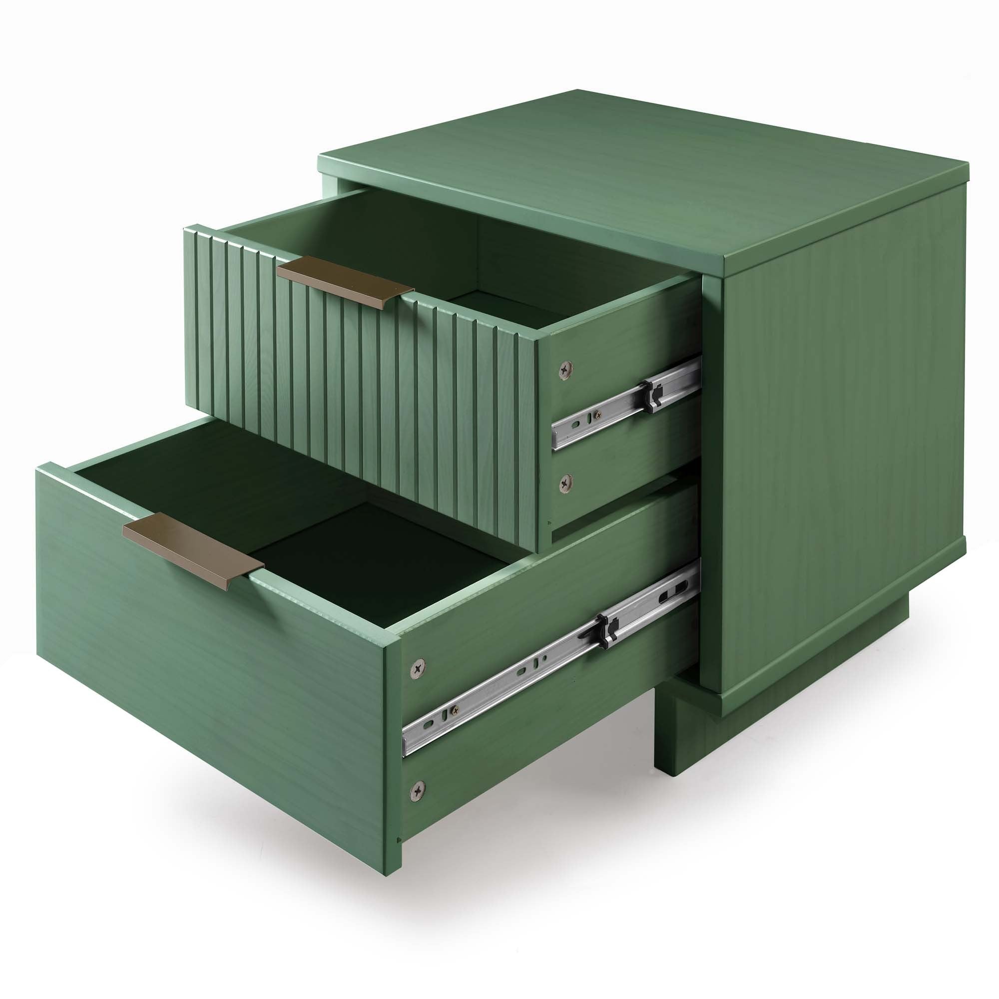Granville 2.0 Sage Green Nightstand | Modern Solid Wood Bedside Table | MidinMod