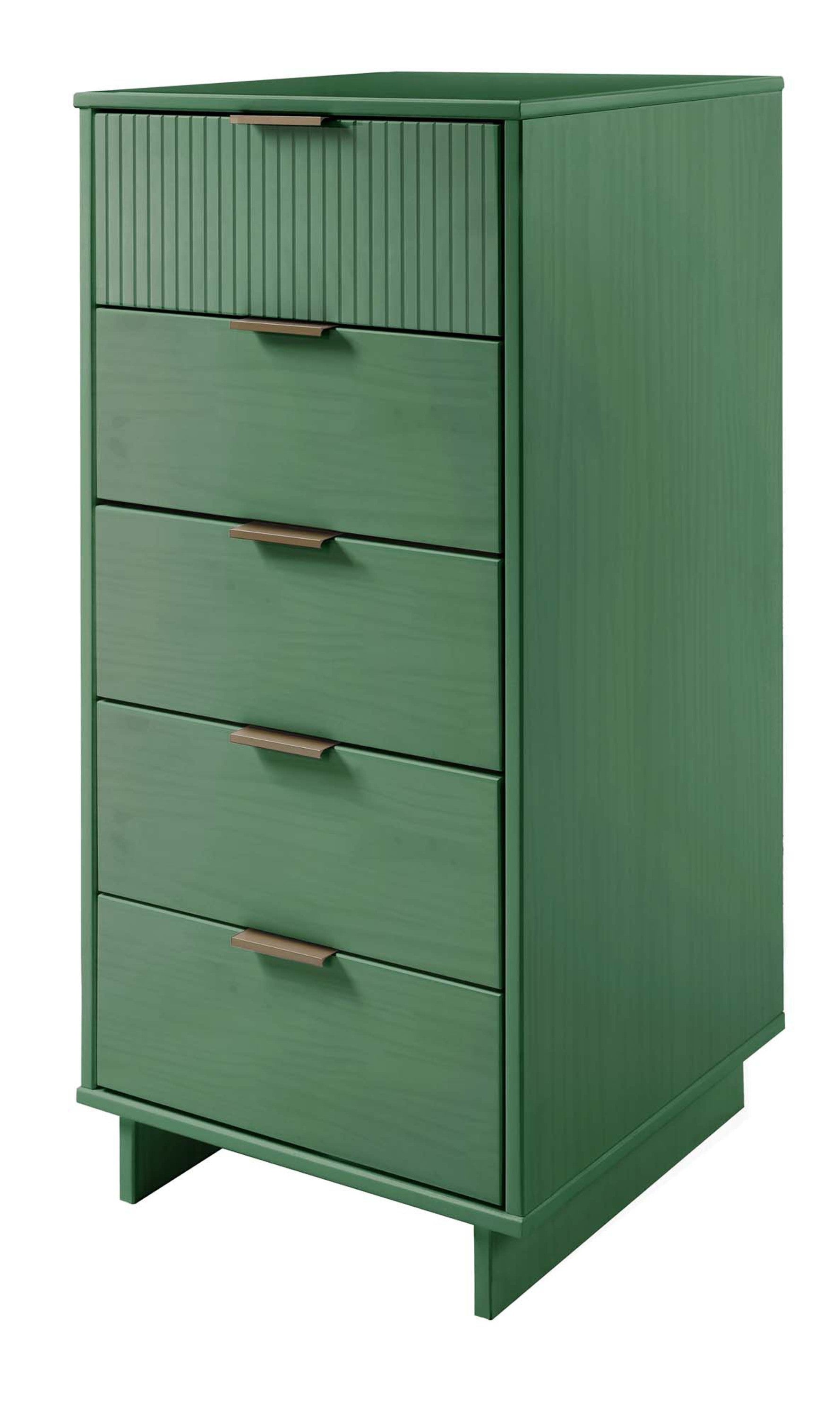 Granville Tall Narrow Dresser in Sage Green | Modern Solid Wood Chest of Drawers | MidinMod