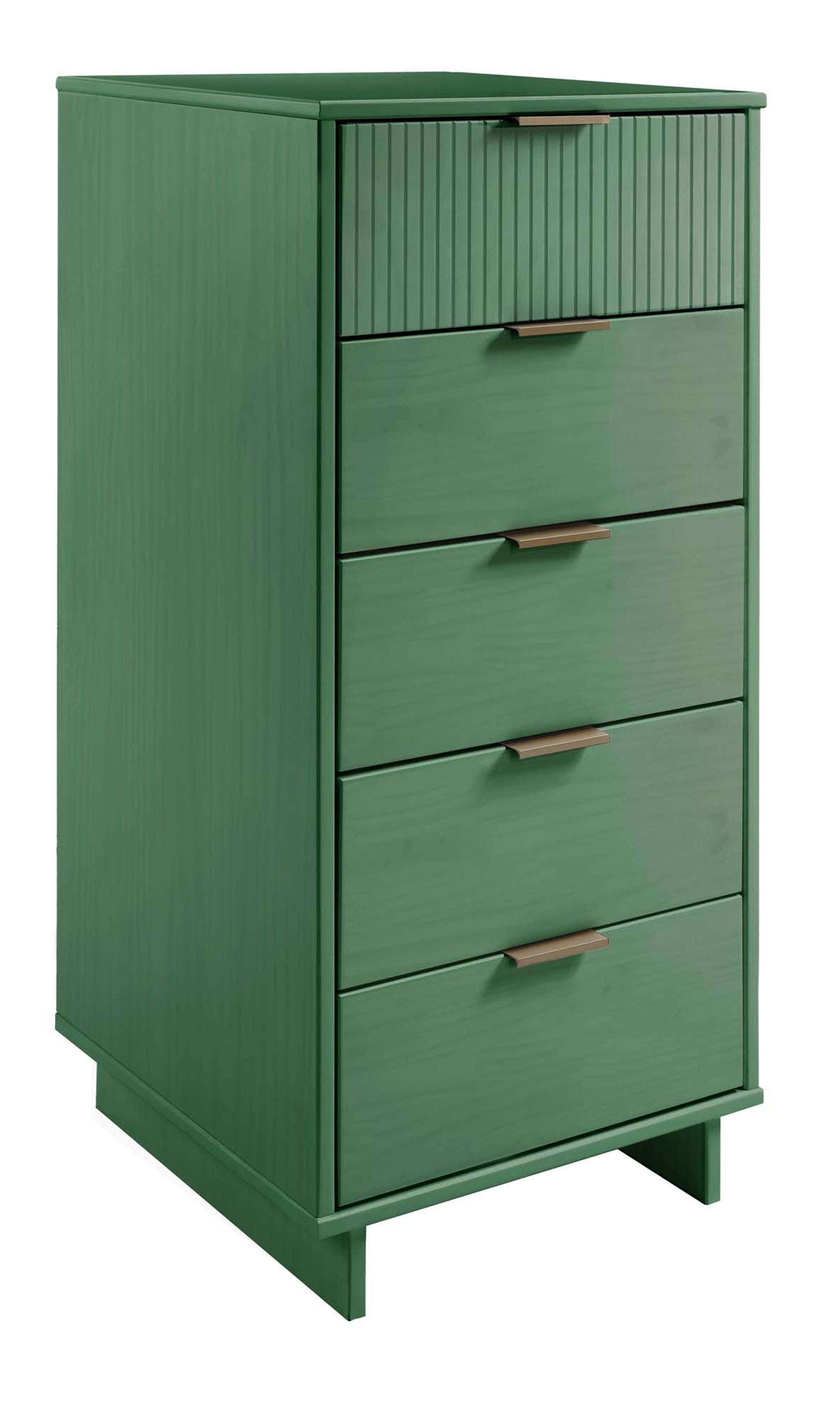 Granville Tall Narrow Dresser in Sage Green | Modern Solid Wood Chest of Drawers | MidinMod