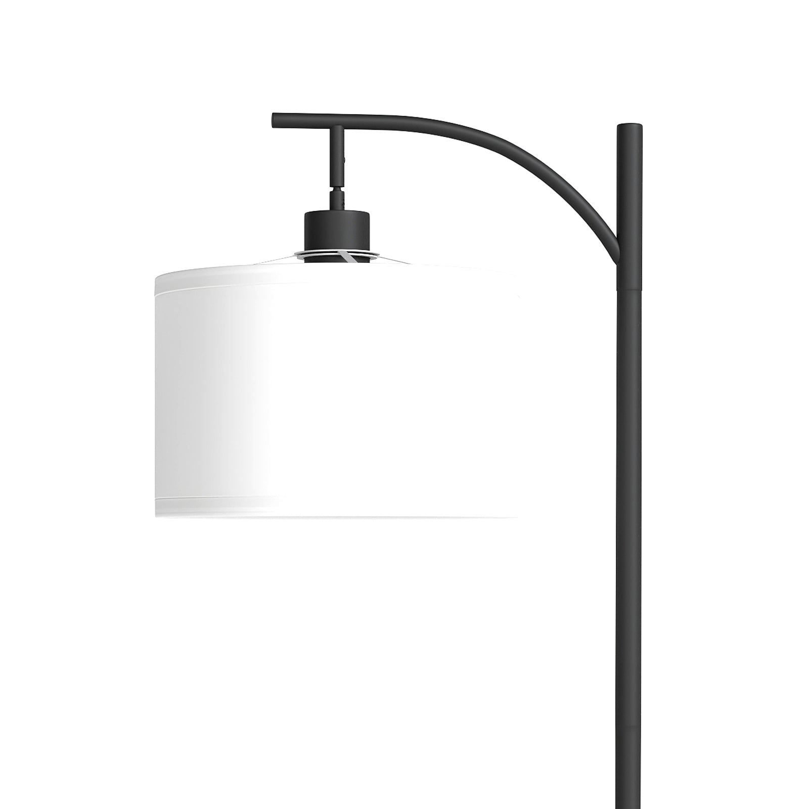 Modern White and Black Iron Floor Lamp with Pedal Switch - MidinMod