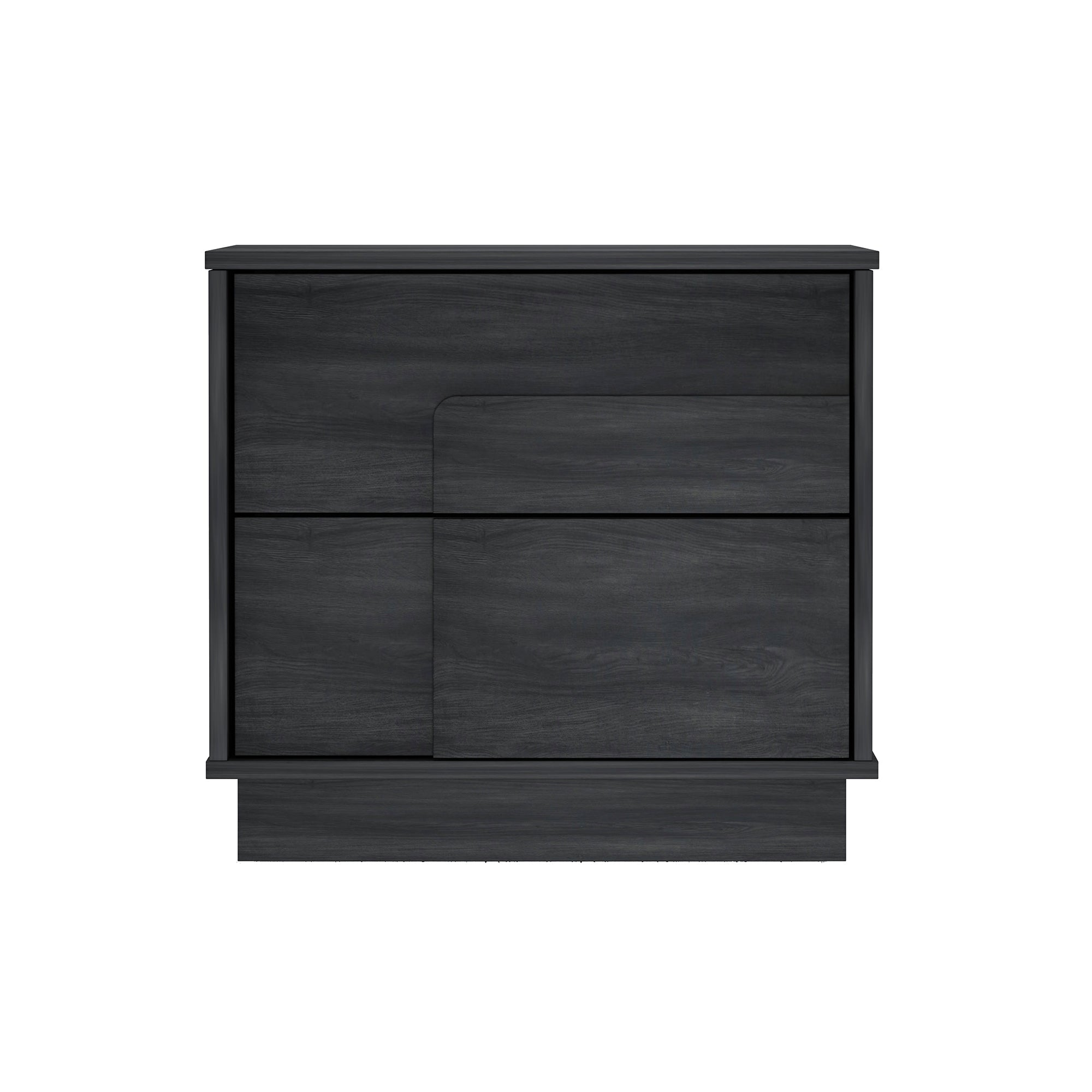 Horizon Charcoal Gray Nightstand | Modern Bedside Storage Table | MidinMod