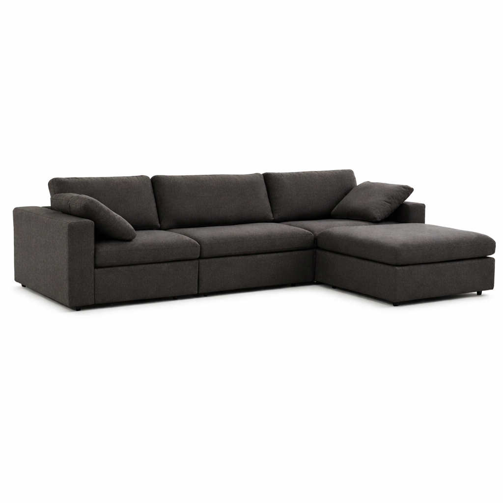 Texas Modular Corner Sectional Modern Sofa Dark Gray