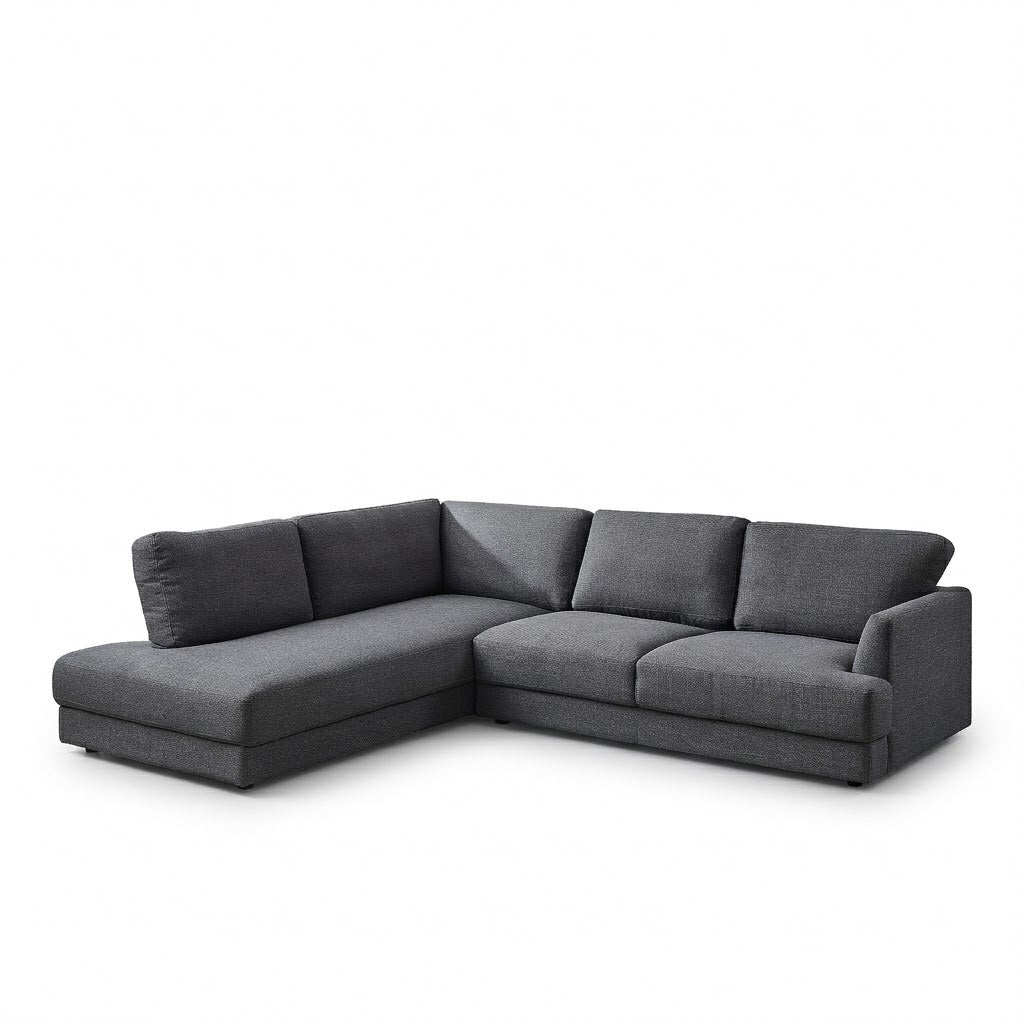 Glendale Grey Fabric L-Shaped Right Sectional Sofa