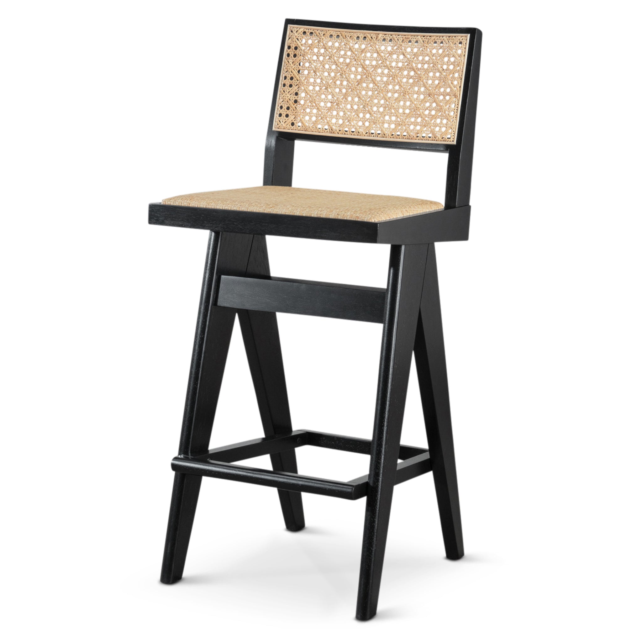 Kora Rattan Bar Stool Set of 2 - MidinMod