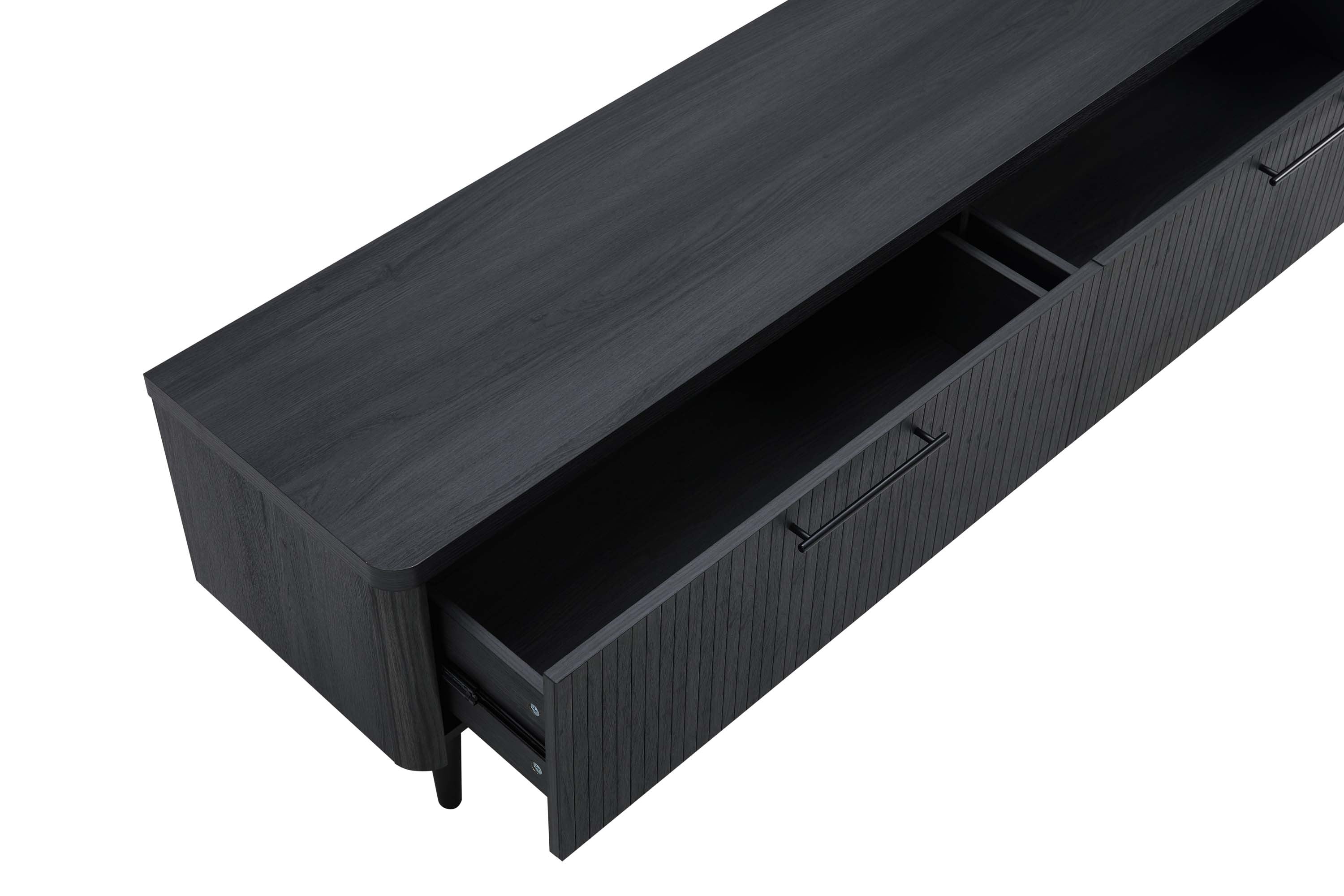 Jodie Charcoal Grey TV Stand | Modern Media Console & Storage Center | MidinMod