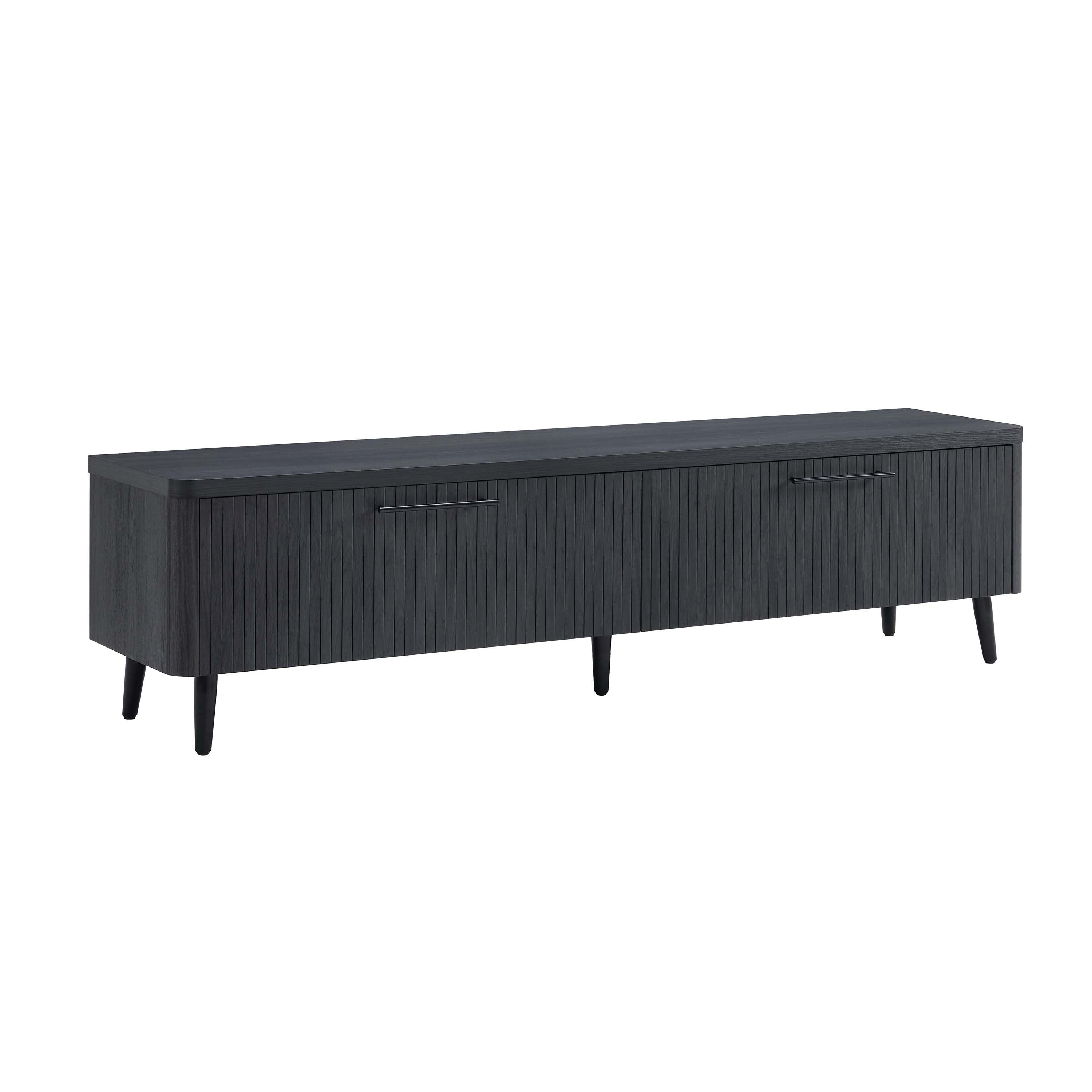 Jodie Charcoal Grey TV Stand | Modern Media Console & Storage Center | MidinMod