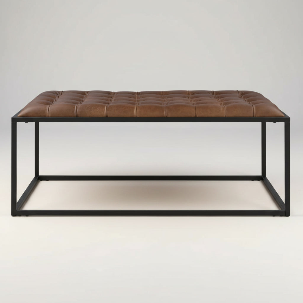 Junsor Cocktail Ottoman - Brown