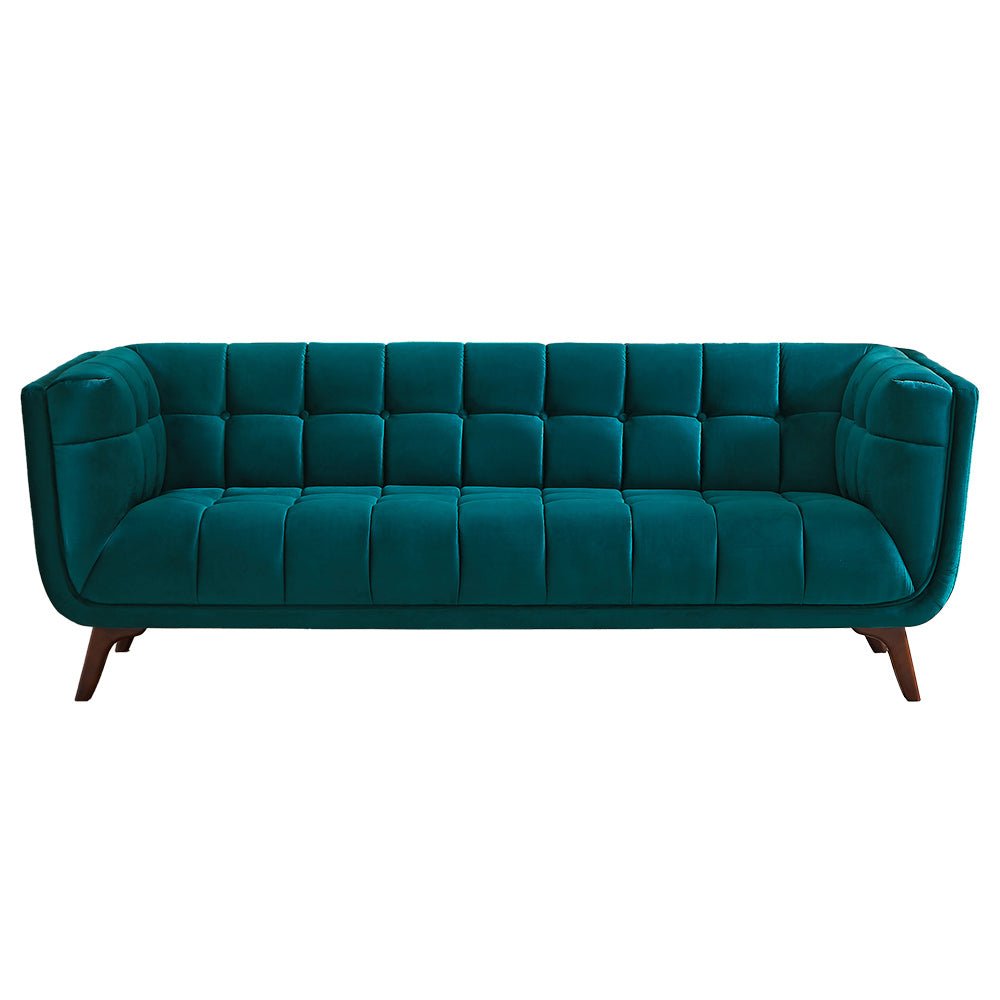 Kano Large Teal Velvet Sofa - MidinMod