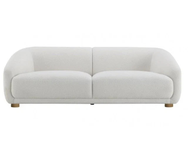 Kolvere White Sofa | Contemporary Solid Wood Boucle Sofa | MidinMod