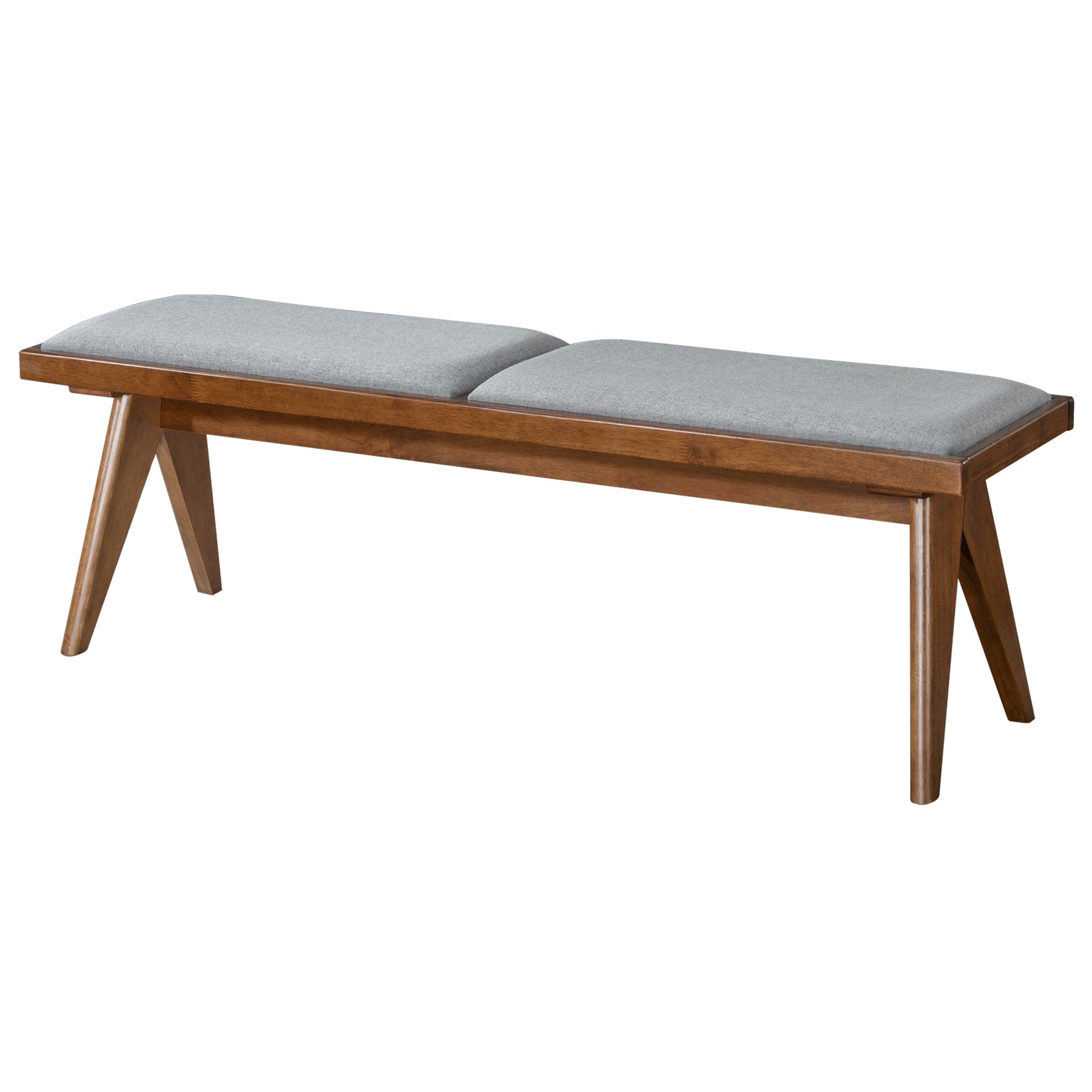 Kora Grey Fabric Bench - MidinMod