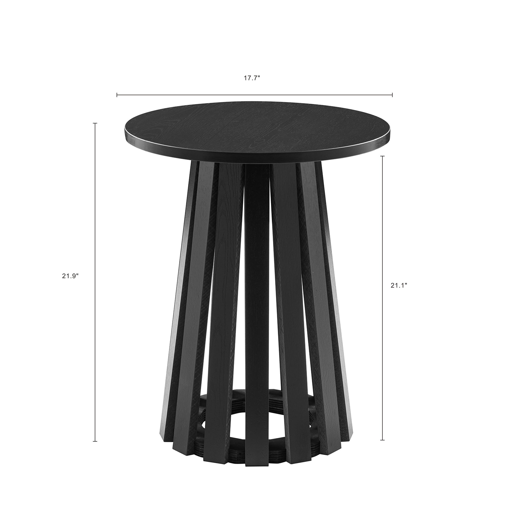 Layla Modern Black End Tables | Set of 2 | MidinMod