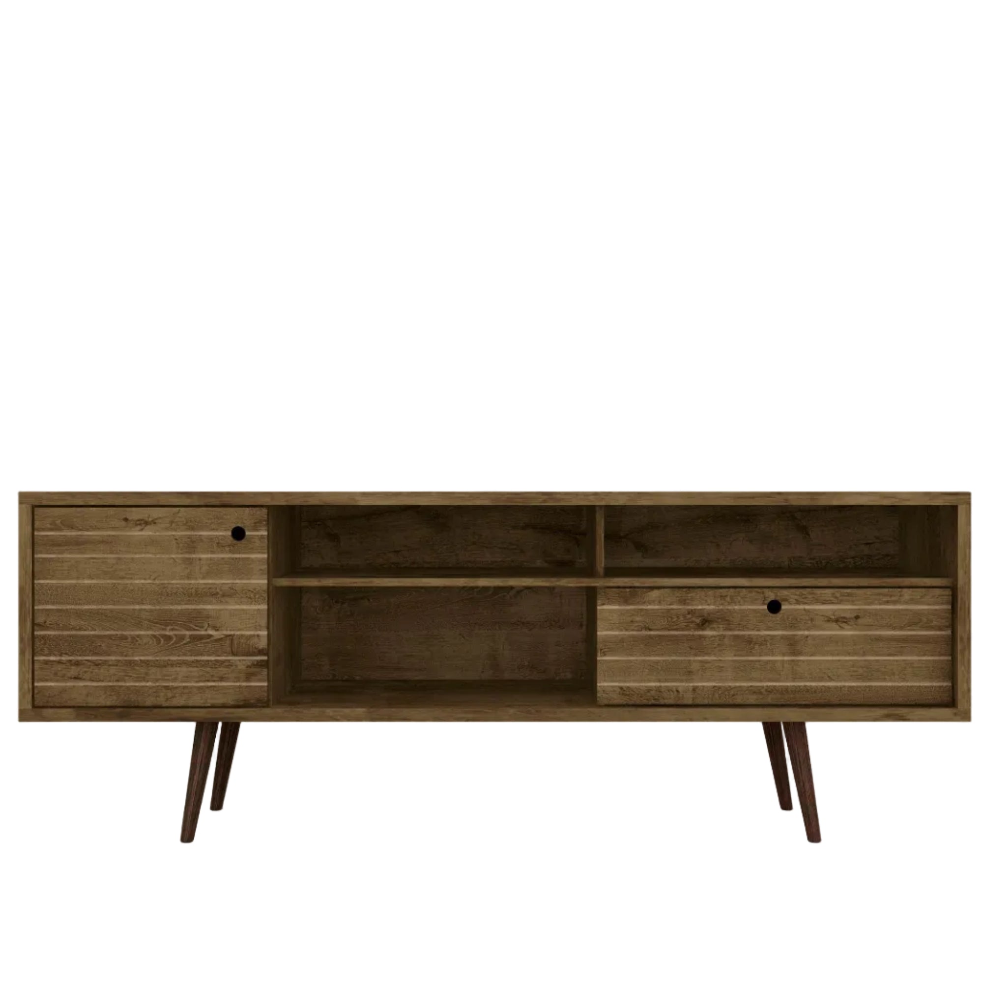 Liberty 70.86" Mid-Century Rustic Brown Modern TV Stand | MidinMod