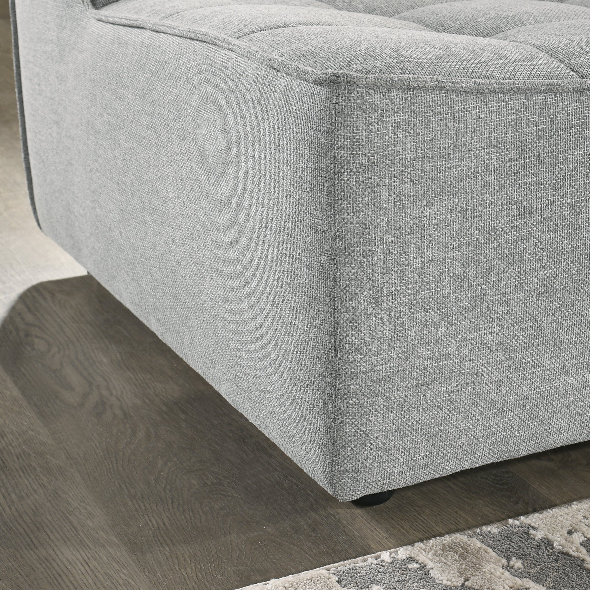 Linden Light Gray Linen Modular Corner Sofa - MidinMod