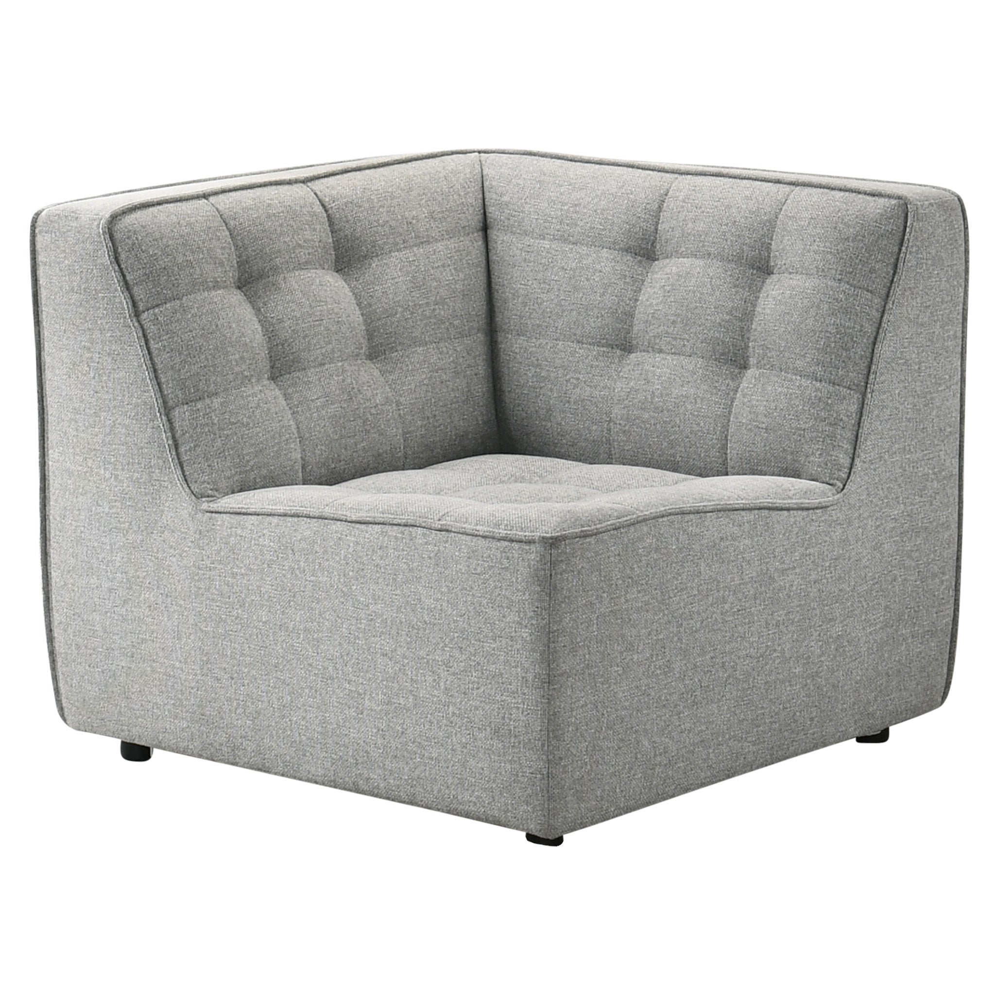 Linden Light Gray Linen Modular Corner Sofa - MidinMod